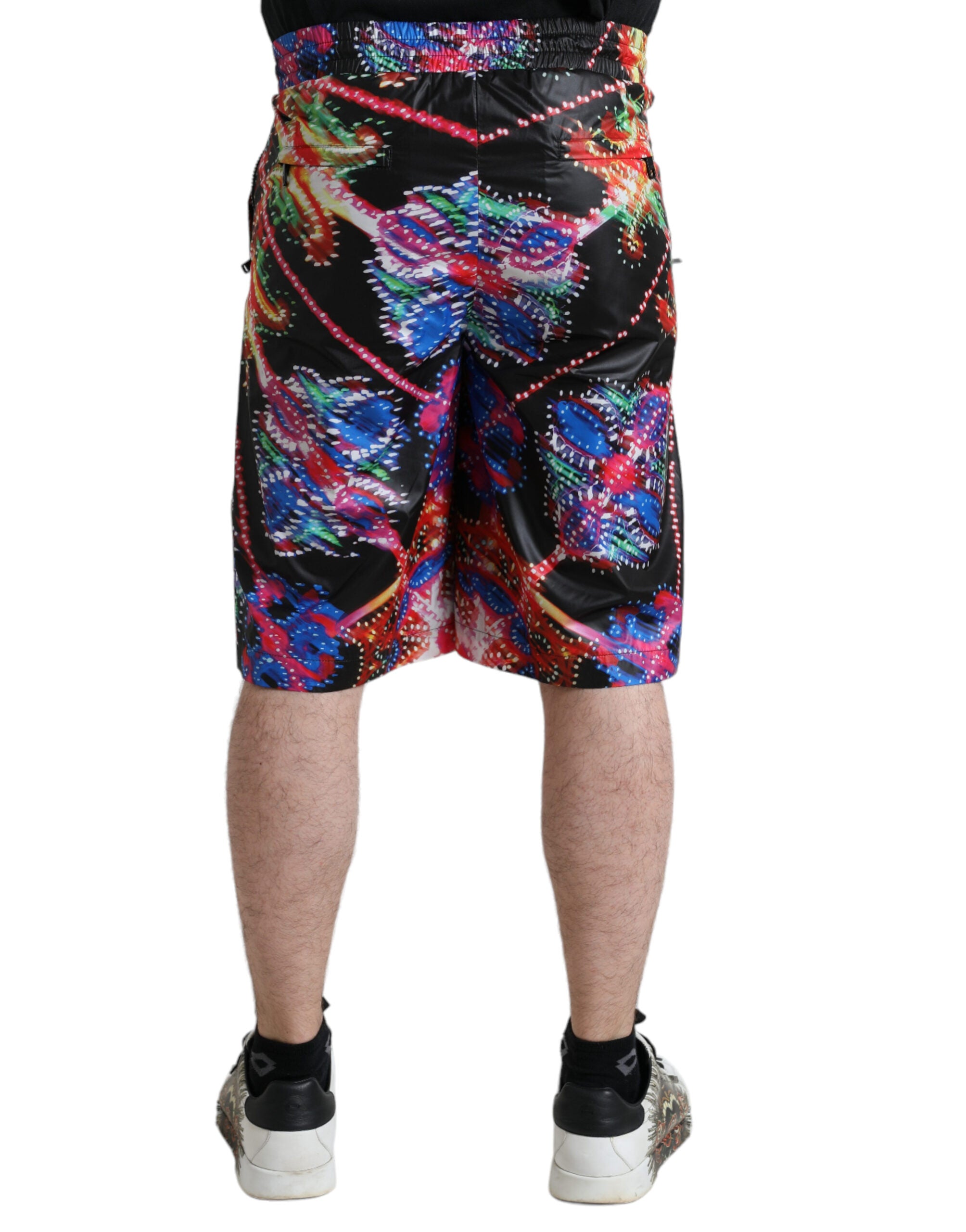 Multicolor Luminarie Print Men Bermuda Shorts - ventzia