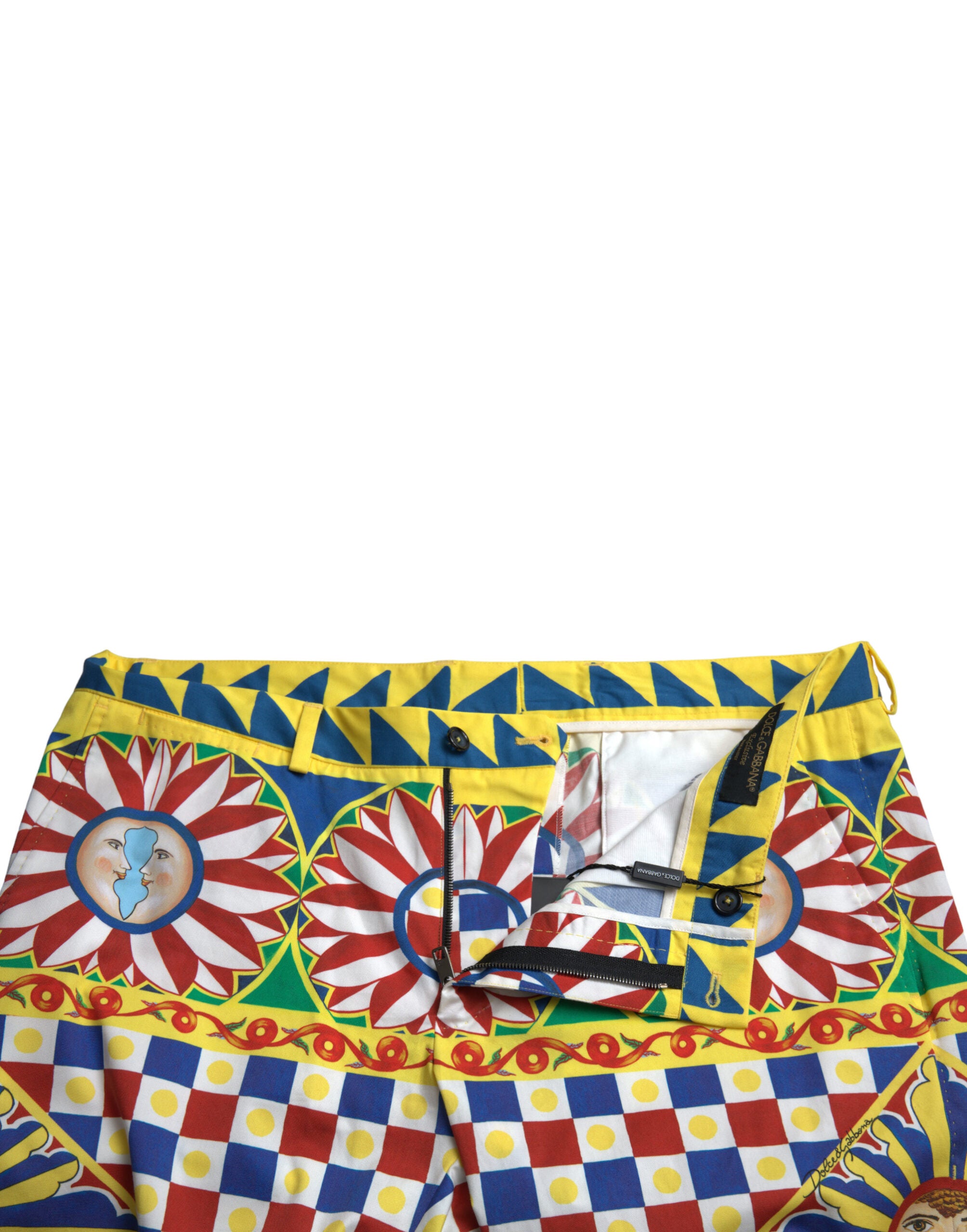 Multicolor Carretto Print Men Bermuda Shorts - ventzia
