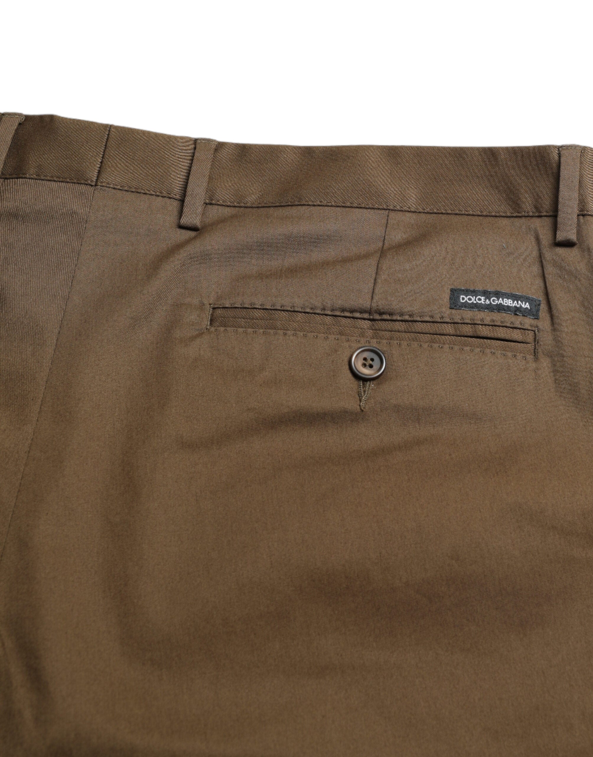 Brown Cotton Stretch Men Bermuda Shorts - ventzia
