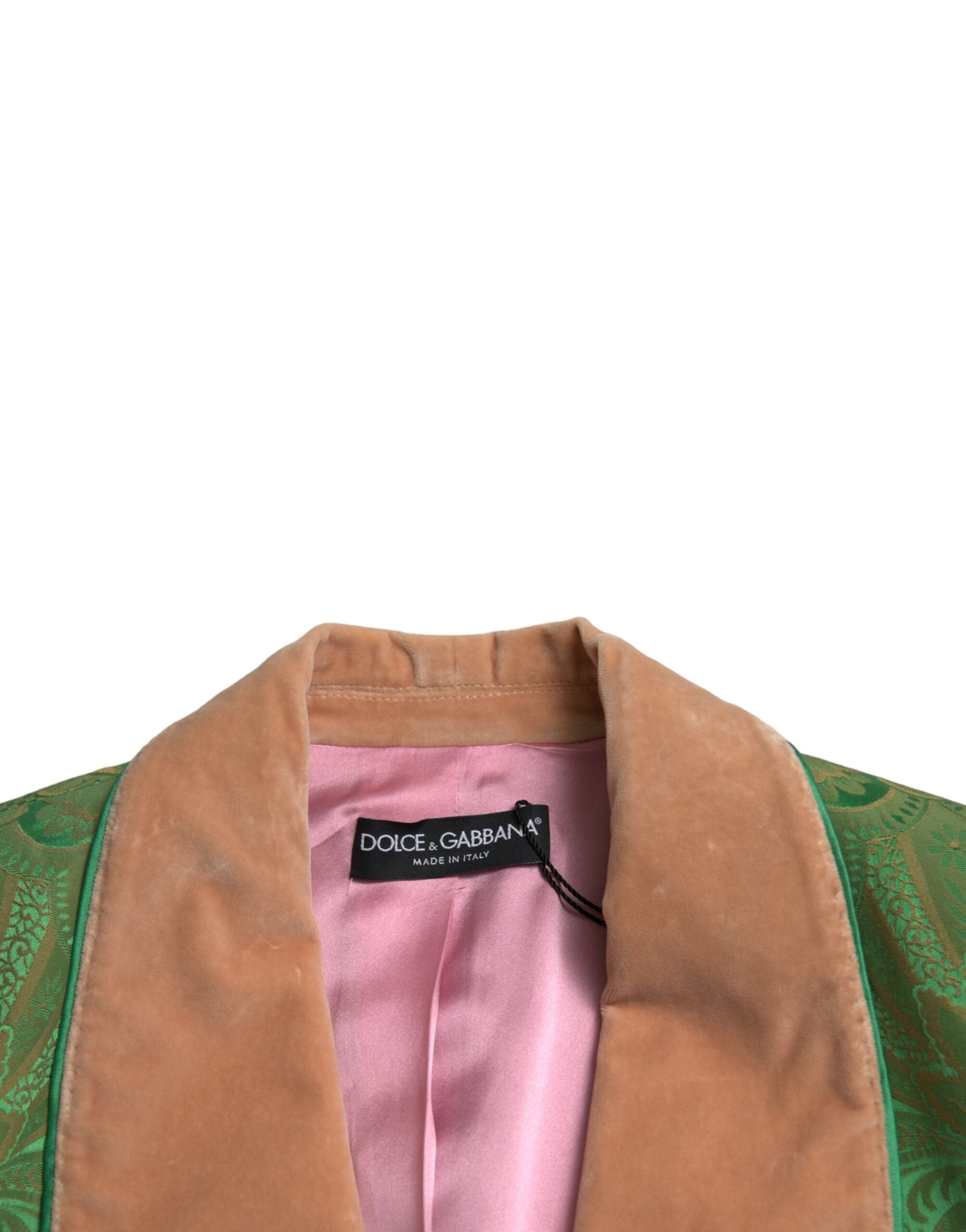 Green Floral Double Breasted Coat Jacket - ventzia