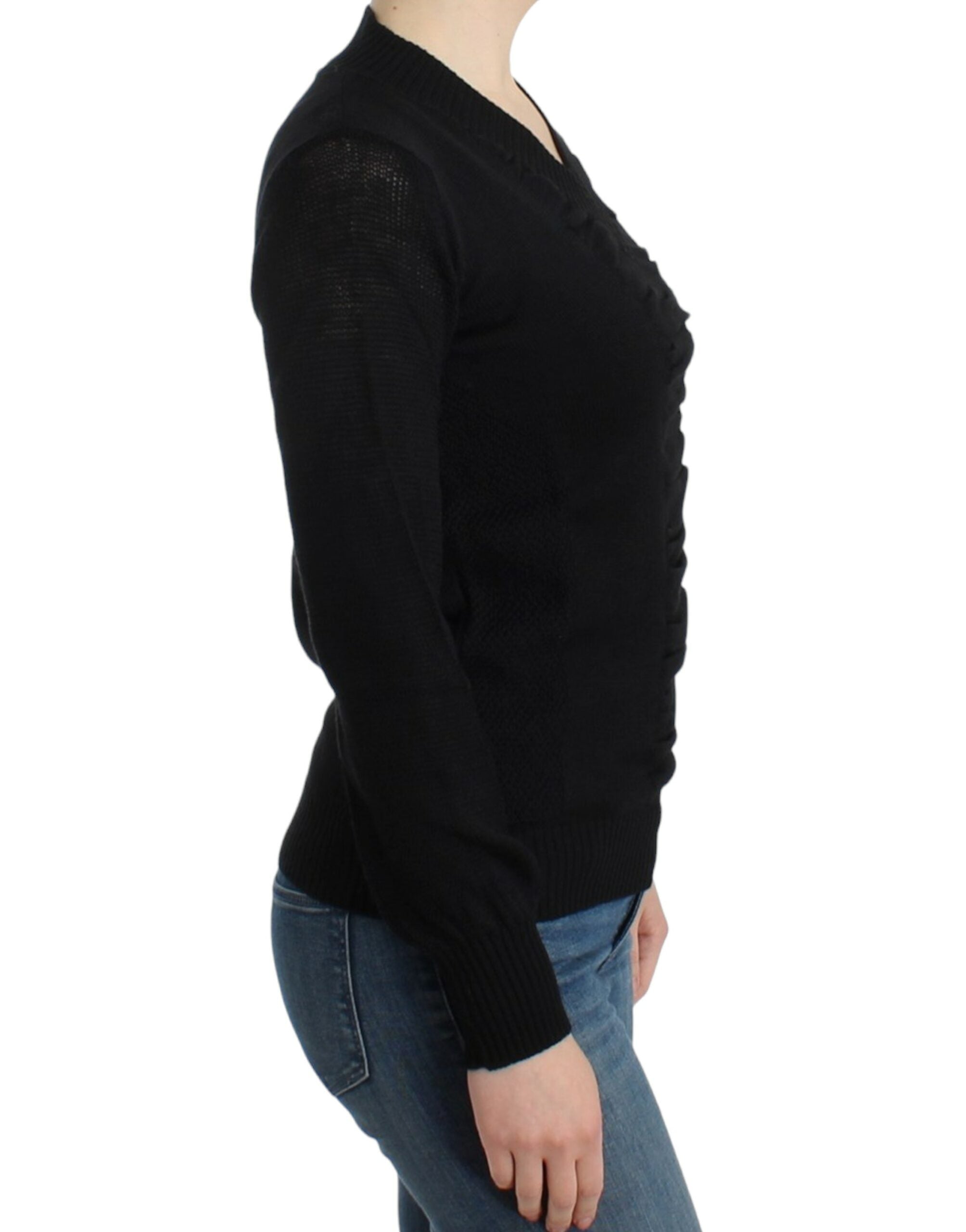 Elegant V-Neck Lightweight Sweater - ventzia