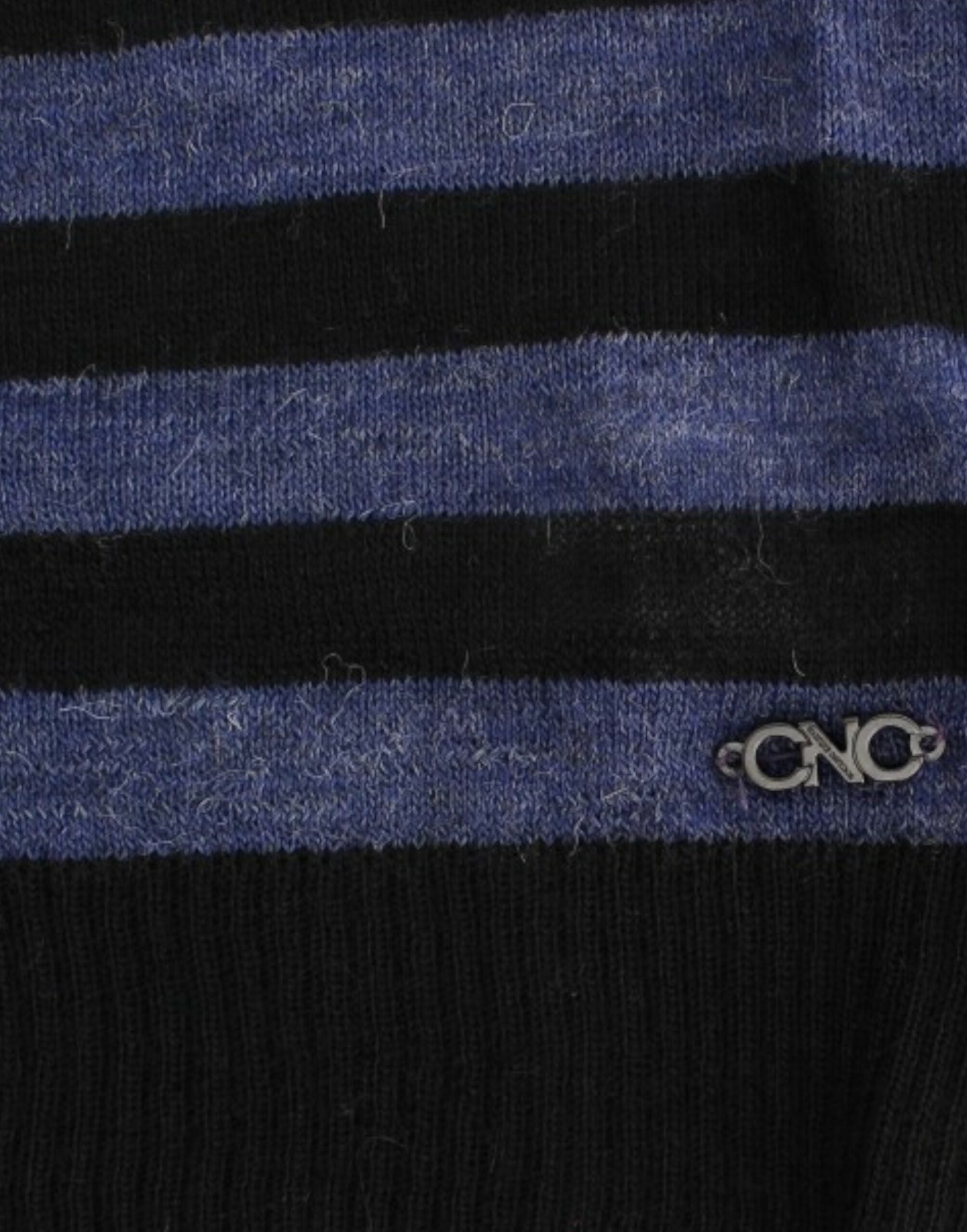 Chic Striped V-Neck Wool Blend Sweater - ventzia