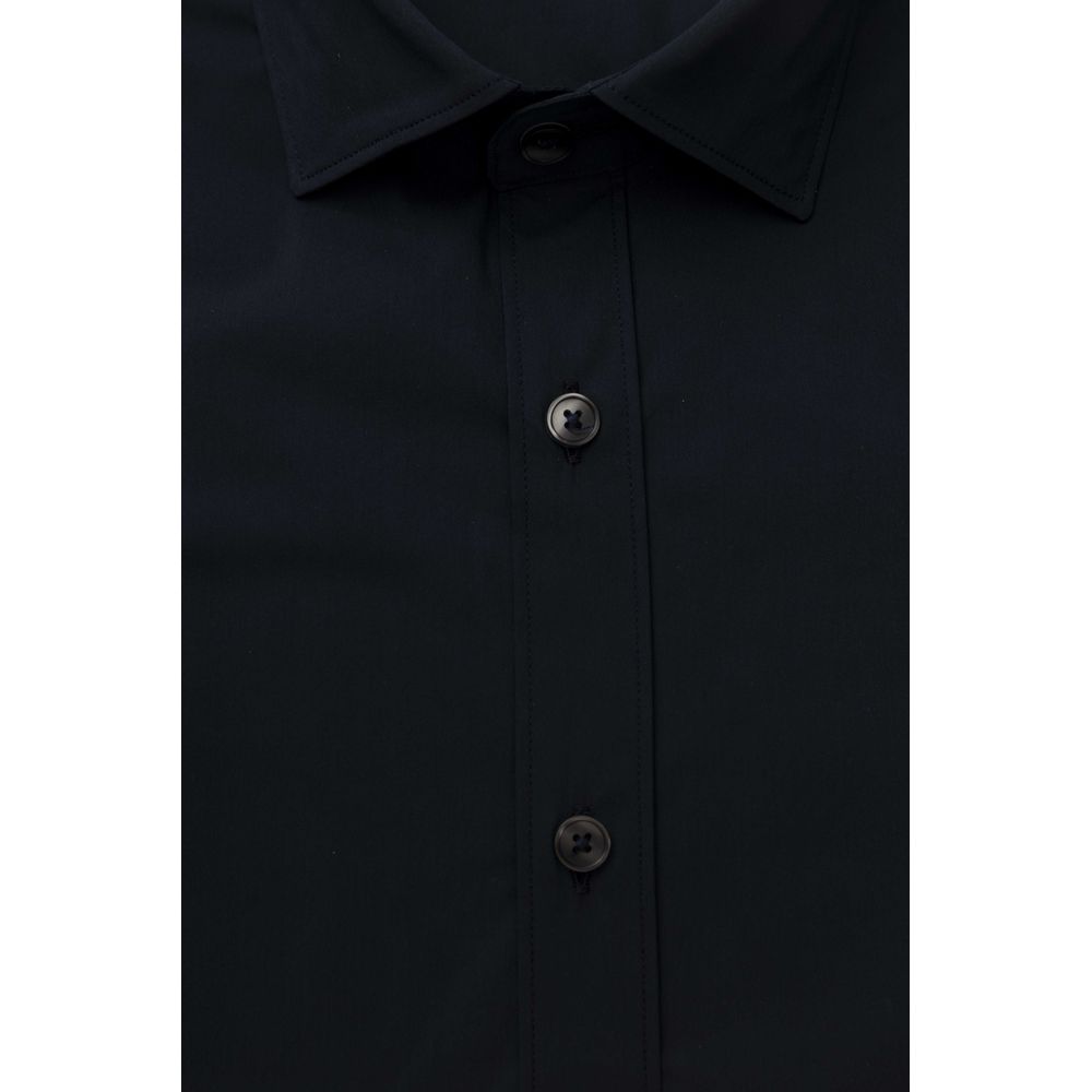 Blue Cotton Men Shirt - ventzia