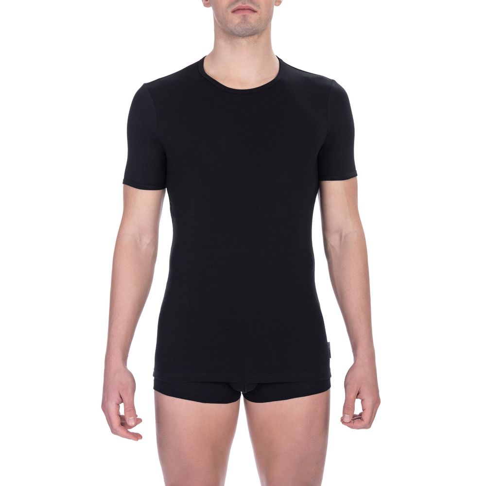 Black Cotton Men T-Shirt - ventzia