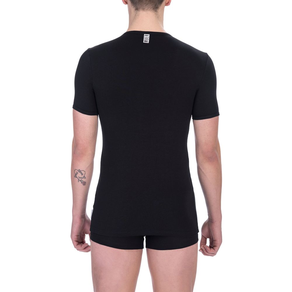 Black Cotton Men T-Shirt - ventzia