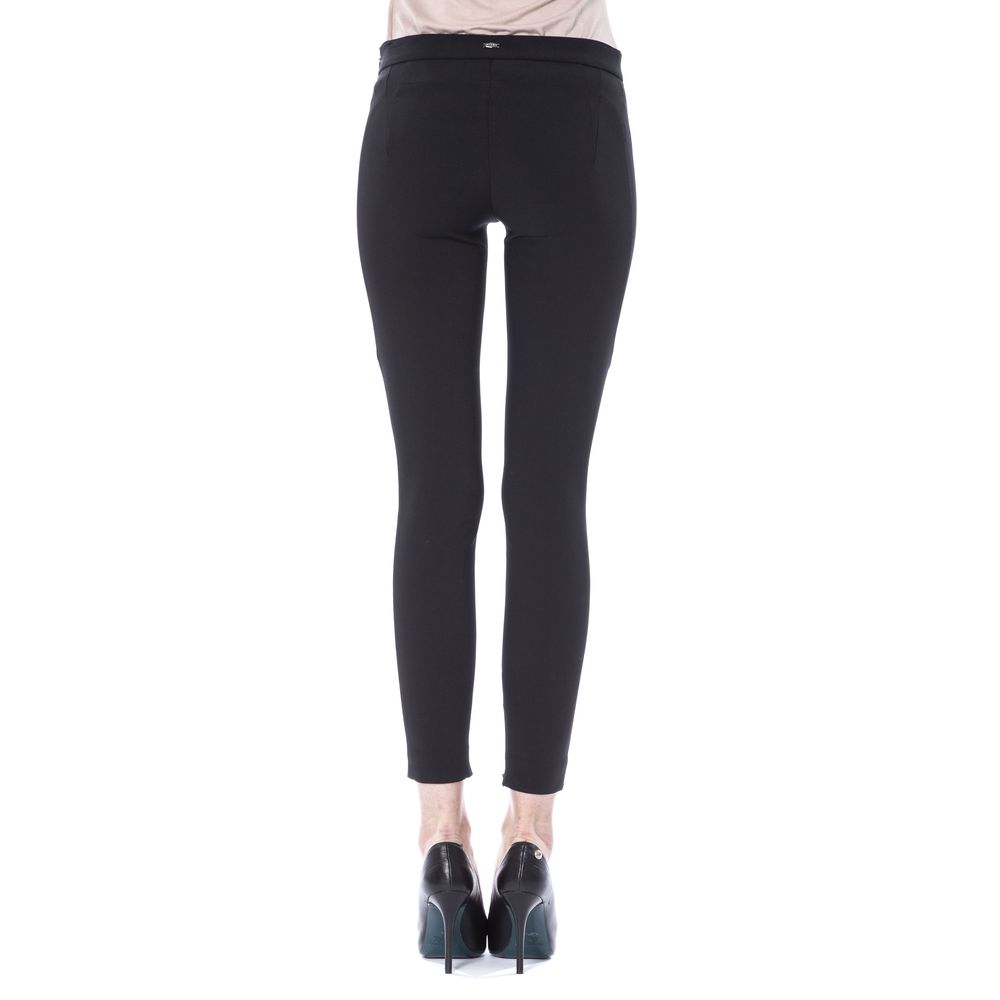 Black Polyester Women Pants - ventzia