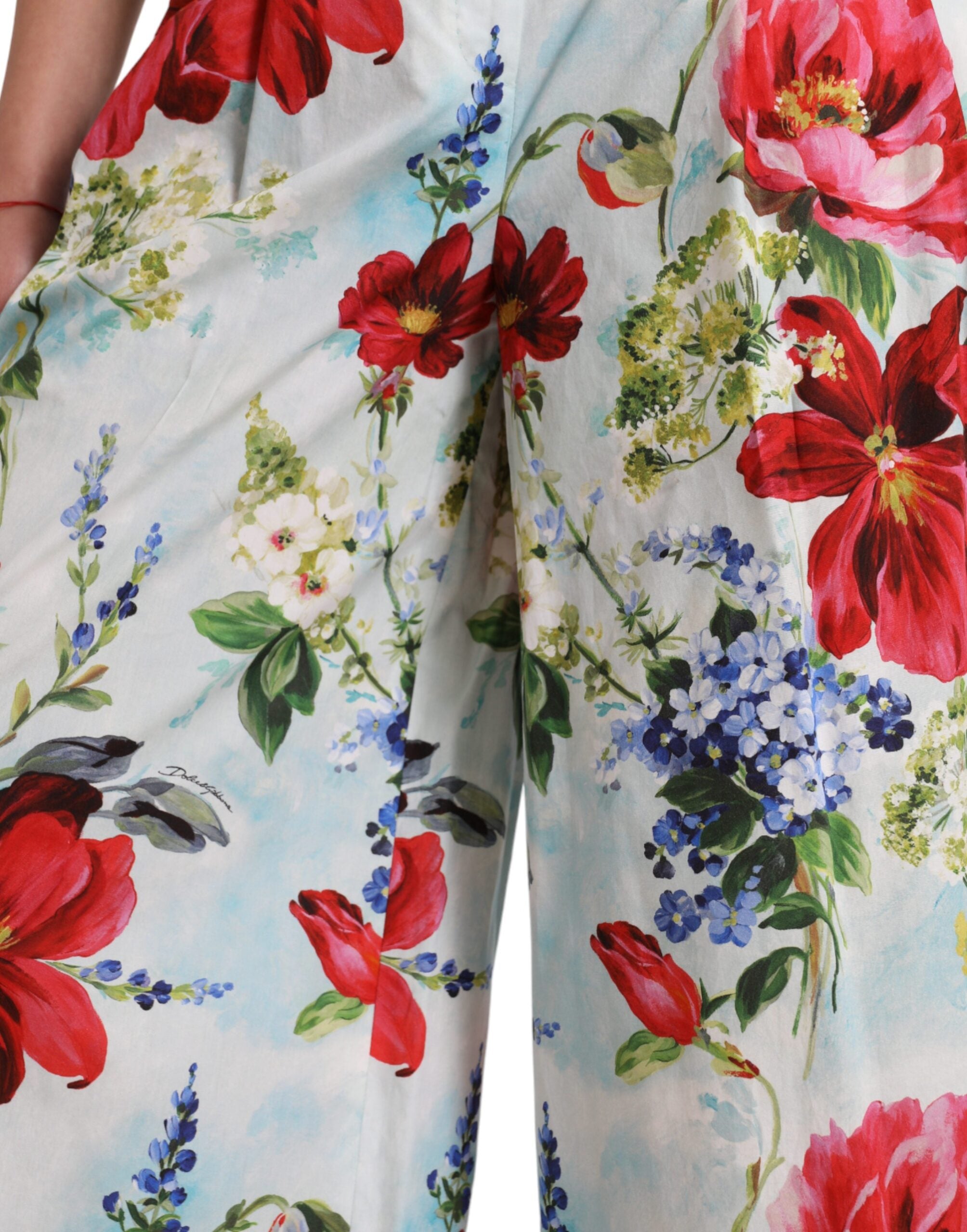 Multicolor Floral High Waist Wide Leg Pants - ventzia