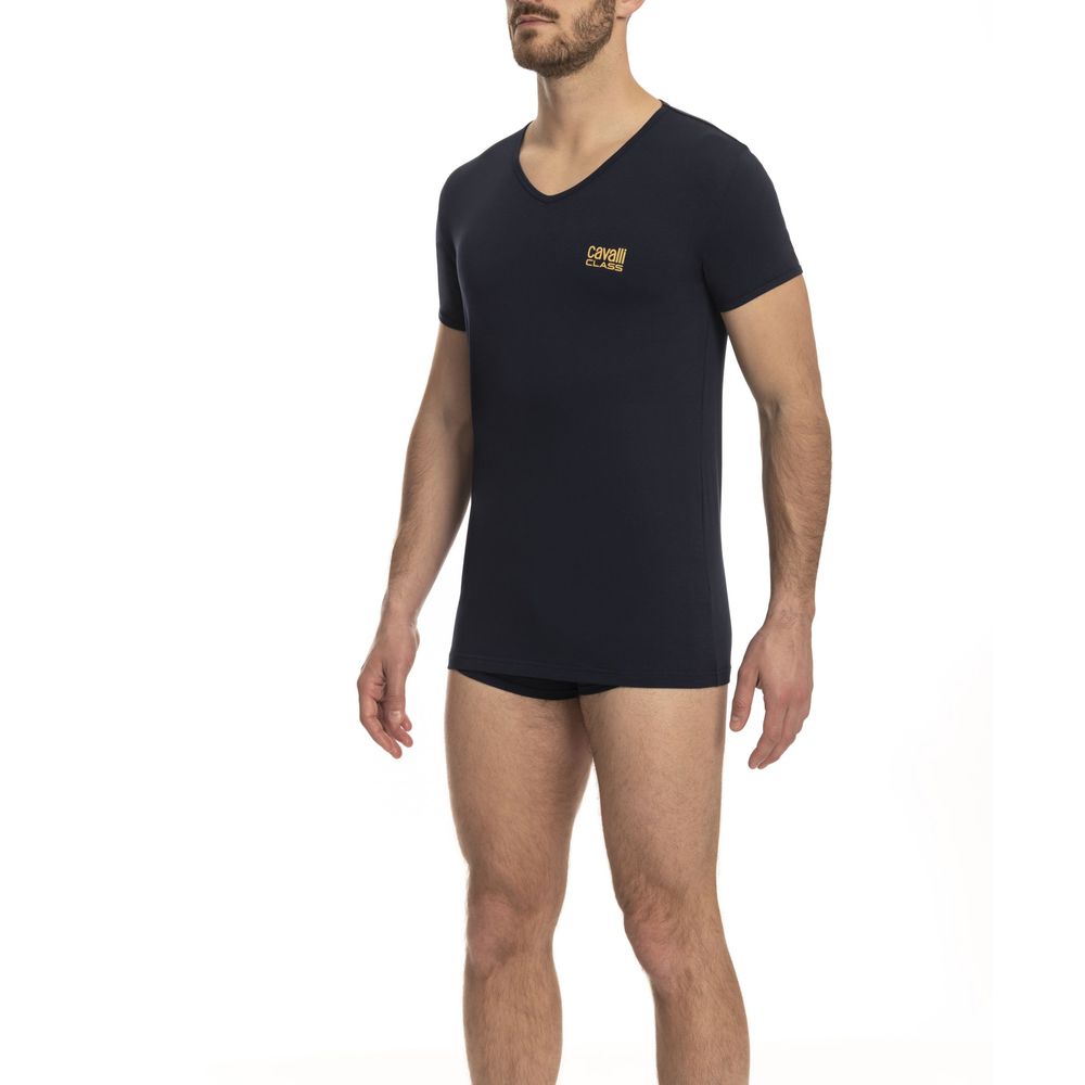 Blue Cotton Men T-Shirt - ventzia