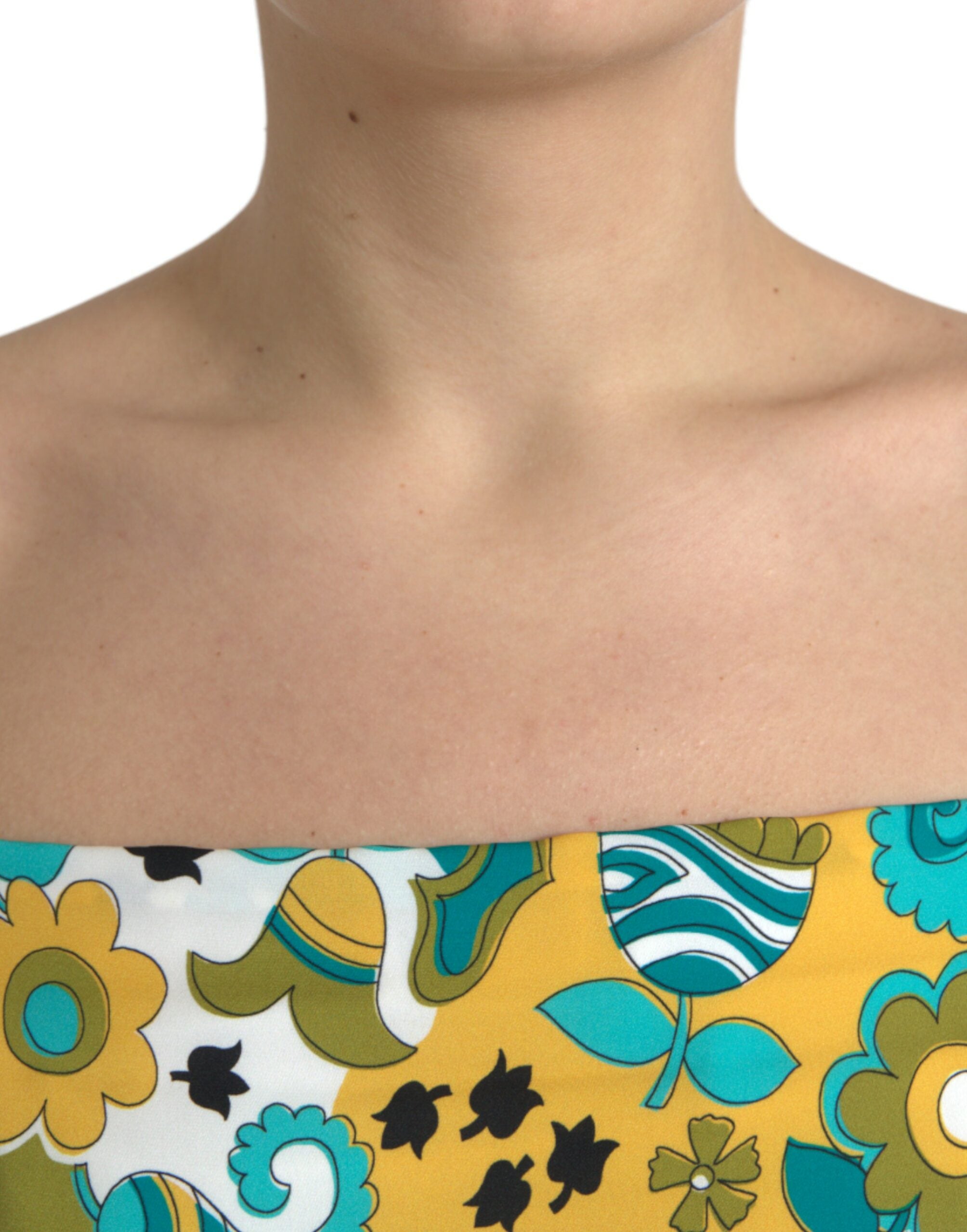 Multicolor Floral Sleeveless Cropped Top - ventzia