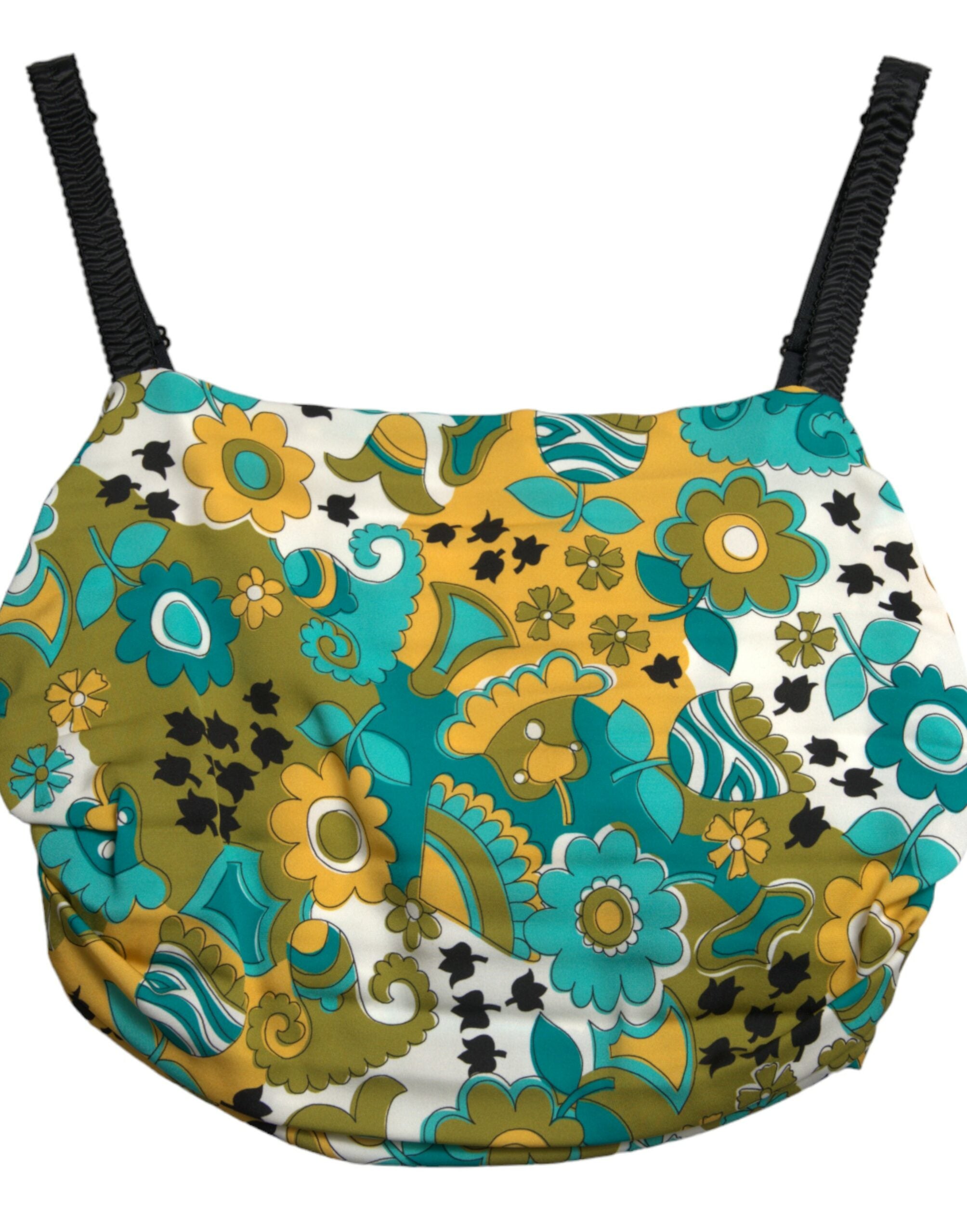 Multicolor Floral Sleeveless Cropped Top - ventzia