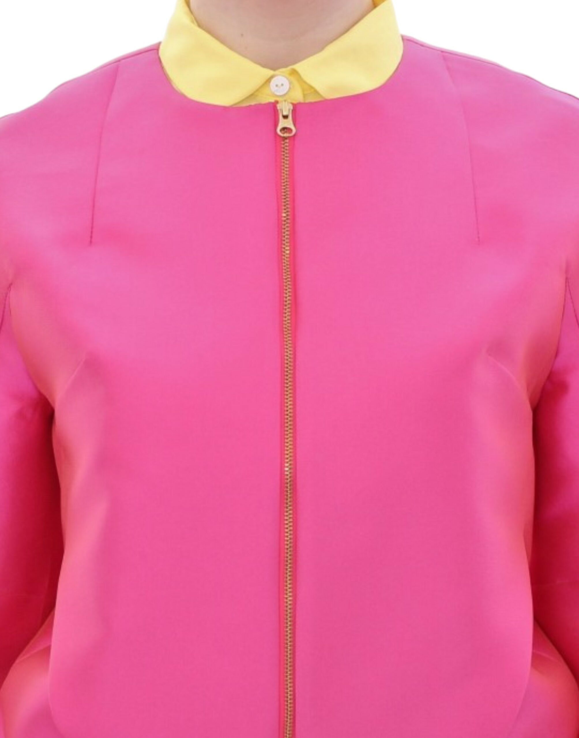 Elegant Pink Silk Blend Jacket - ventzia