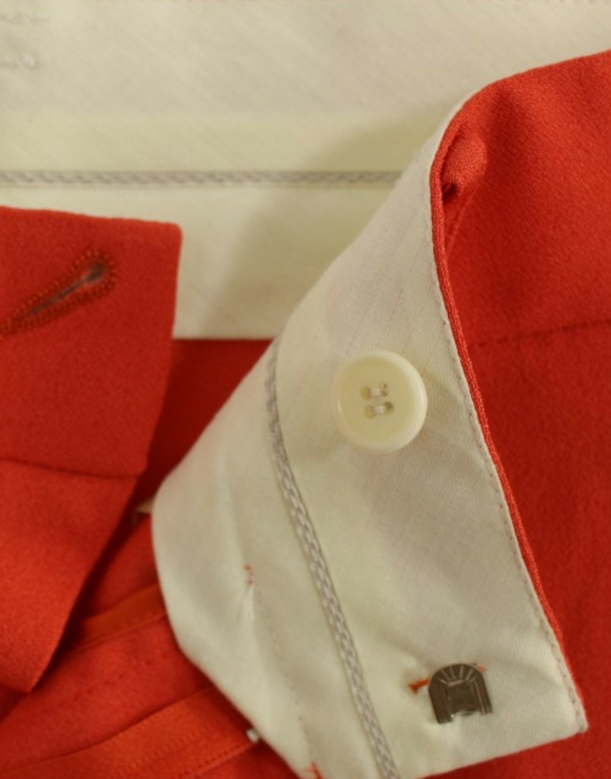 Chic Orange Boyfriend Pants - Italian Crafted - ventzia