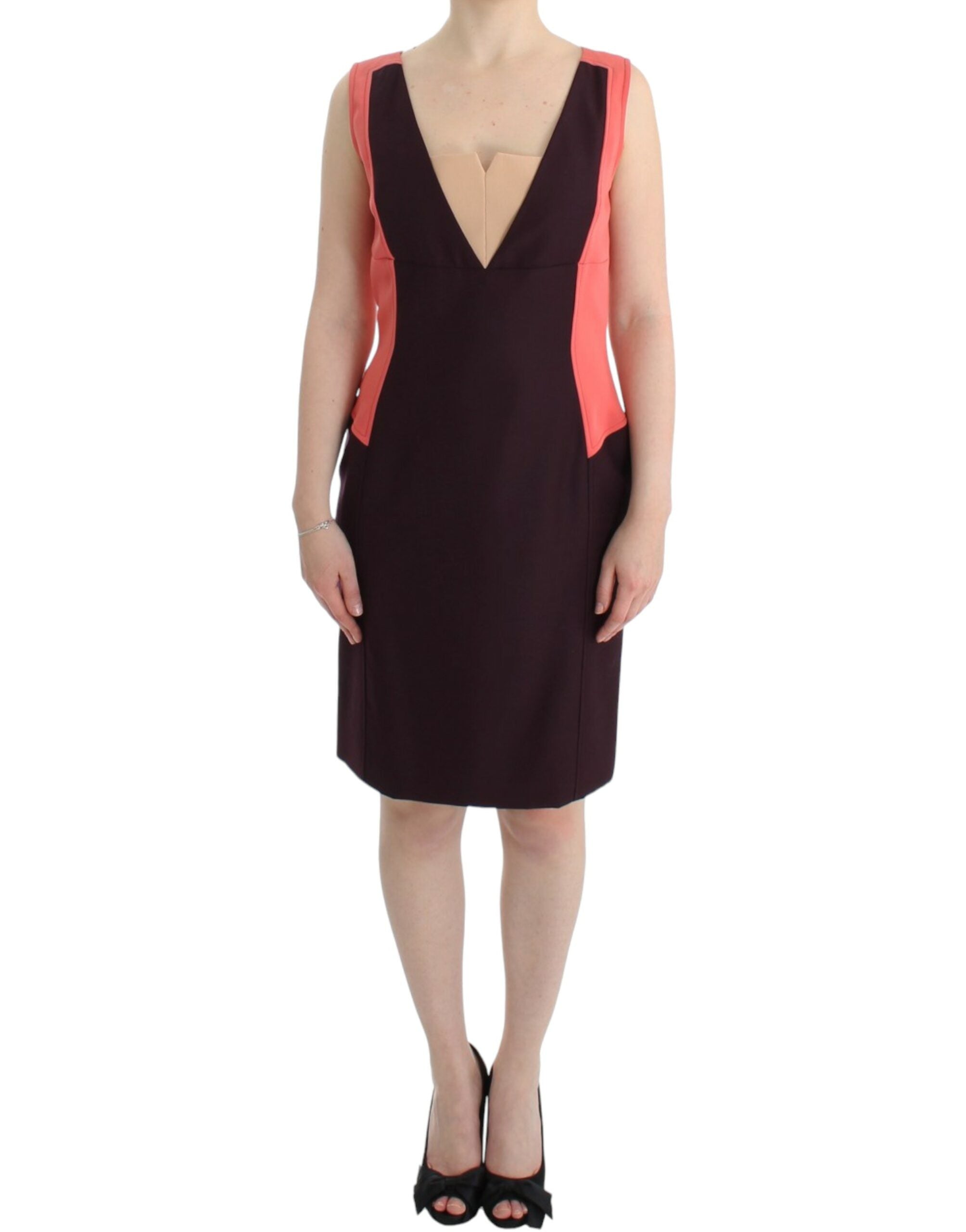 Multicolor Pencil Dress with Artistic Flair - ventzia