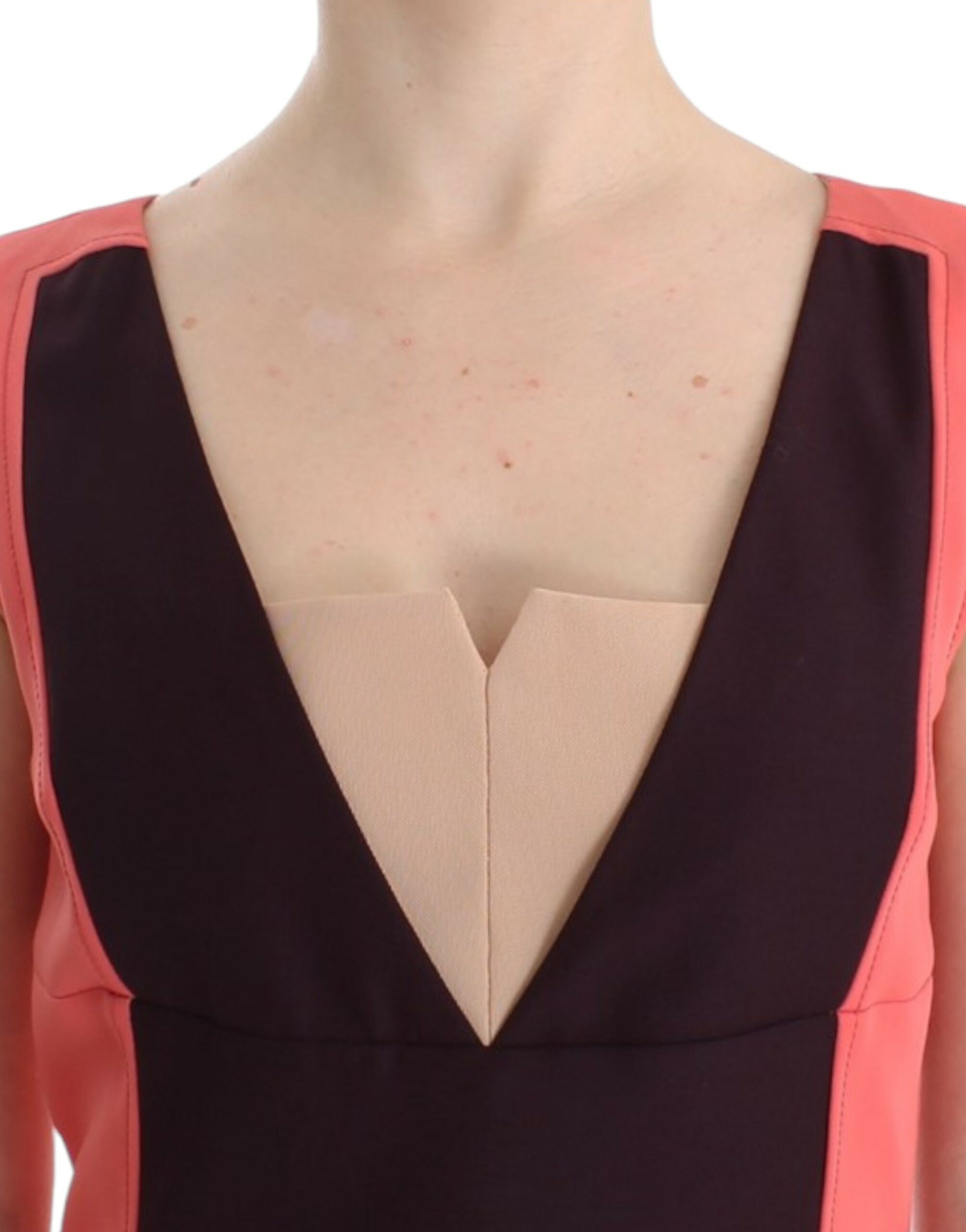 Multicolor Pencil Dress with Artistic Flair - ventzia