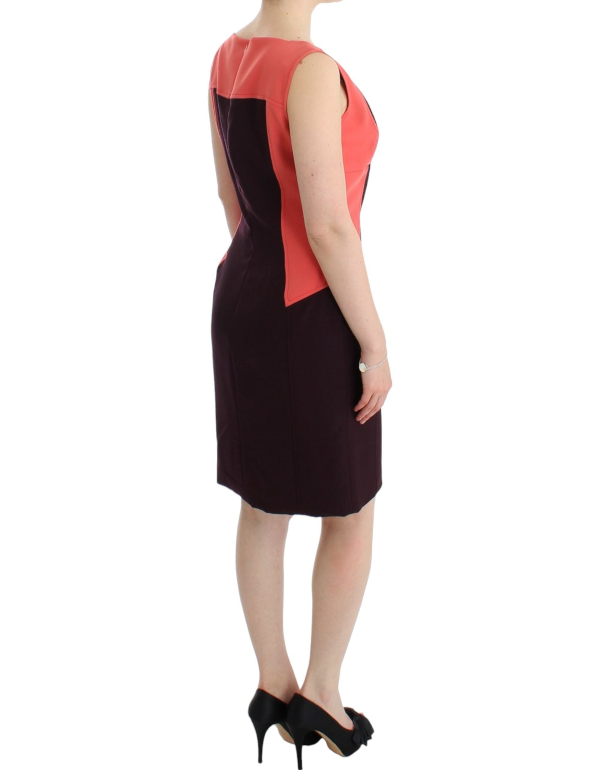 Multicolor Pencil Dress with Artistic Flair - ventzia