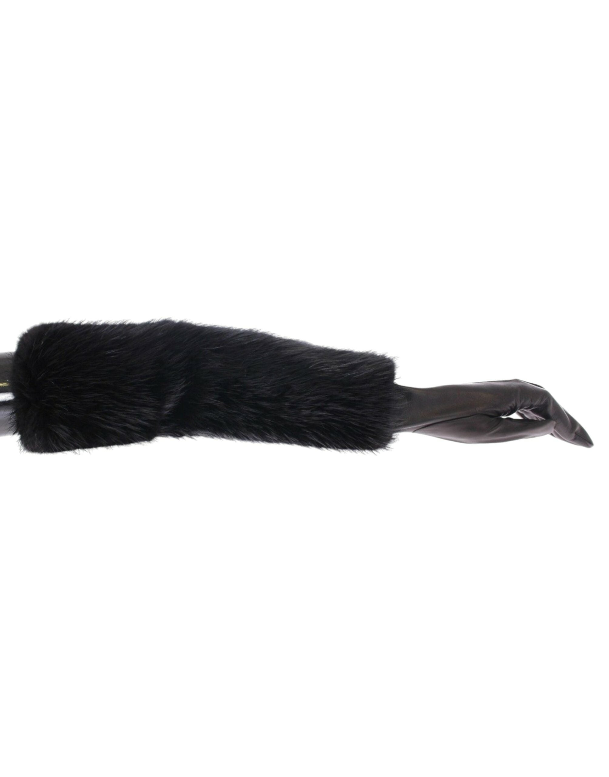 Elegant Elbow Length Leather Gloves - ventzia