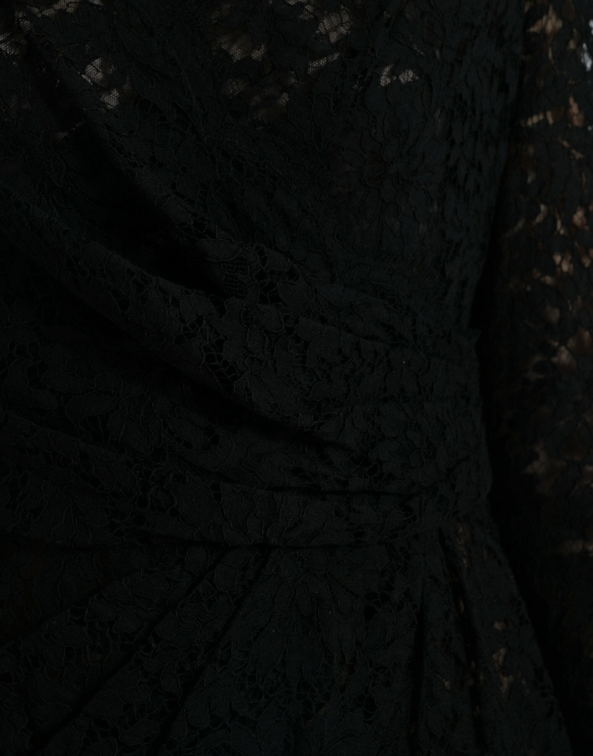 Black Bodycon Lace Cotton Sheath Mini Dress - ventzia