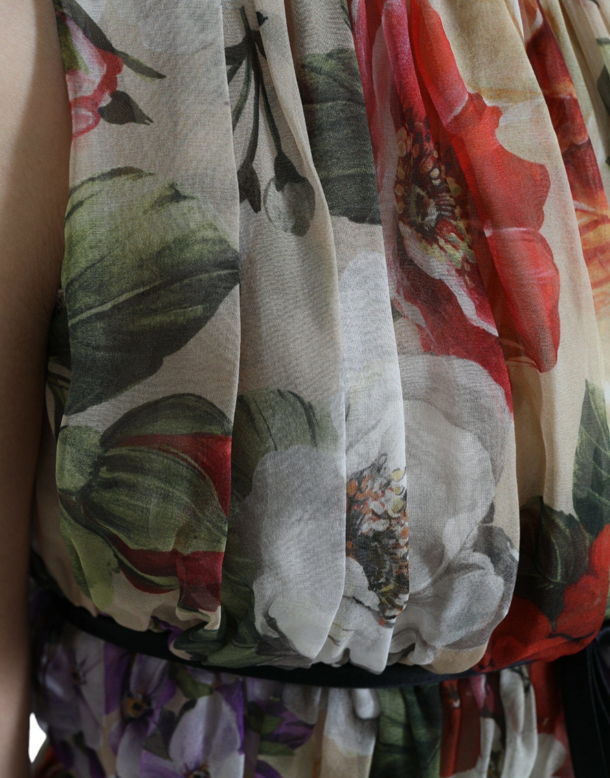 Beige Floral Sleeveless A-line Mini Dress - ventzia