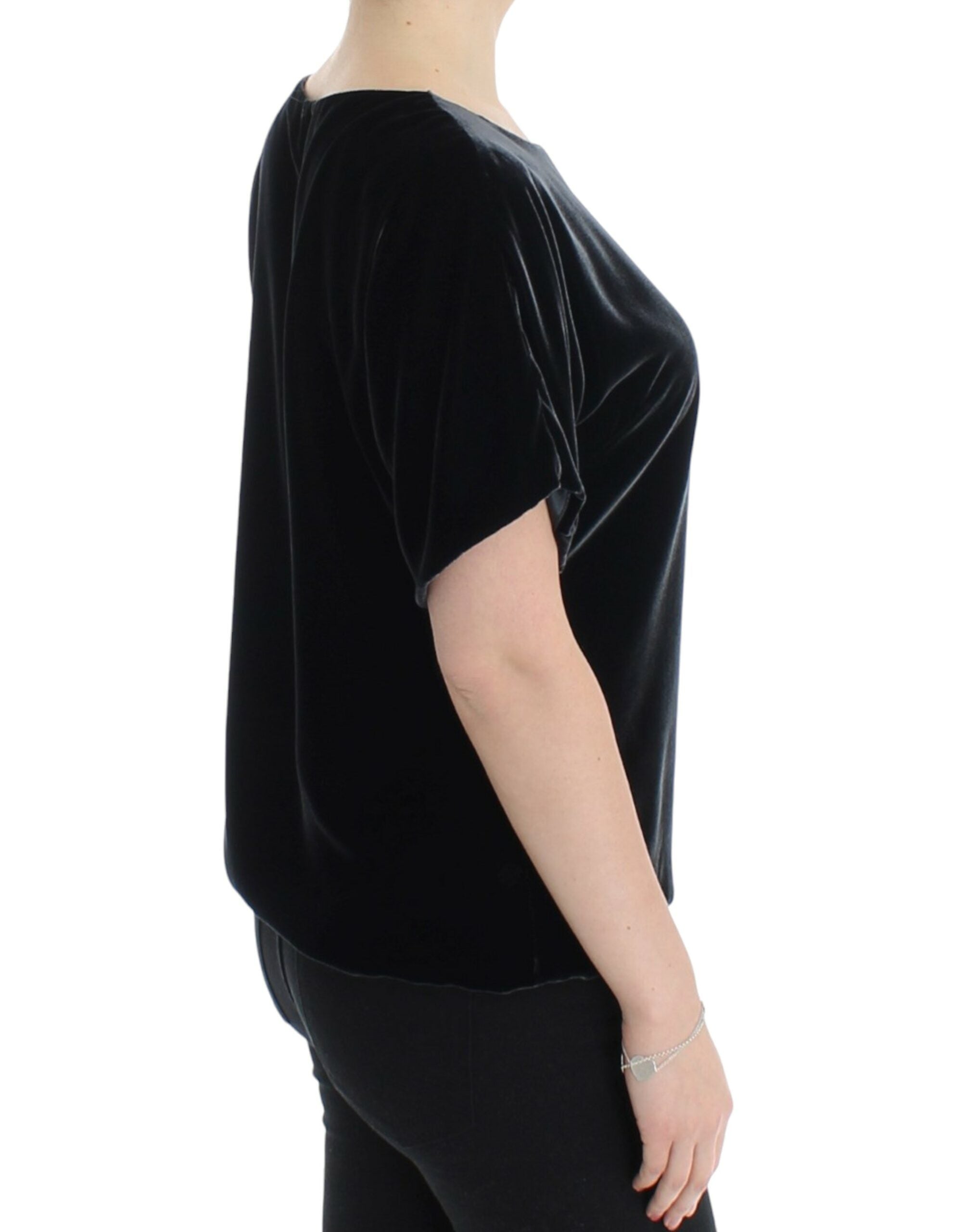 Enchanting Velvet Short Sleeve Top - ventzia