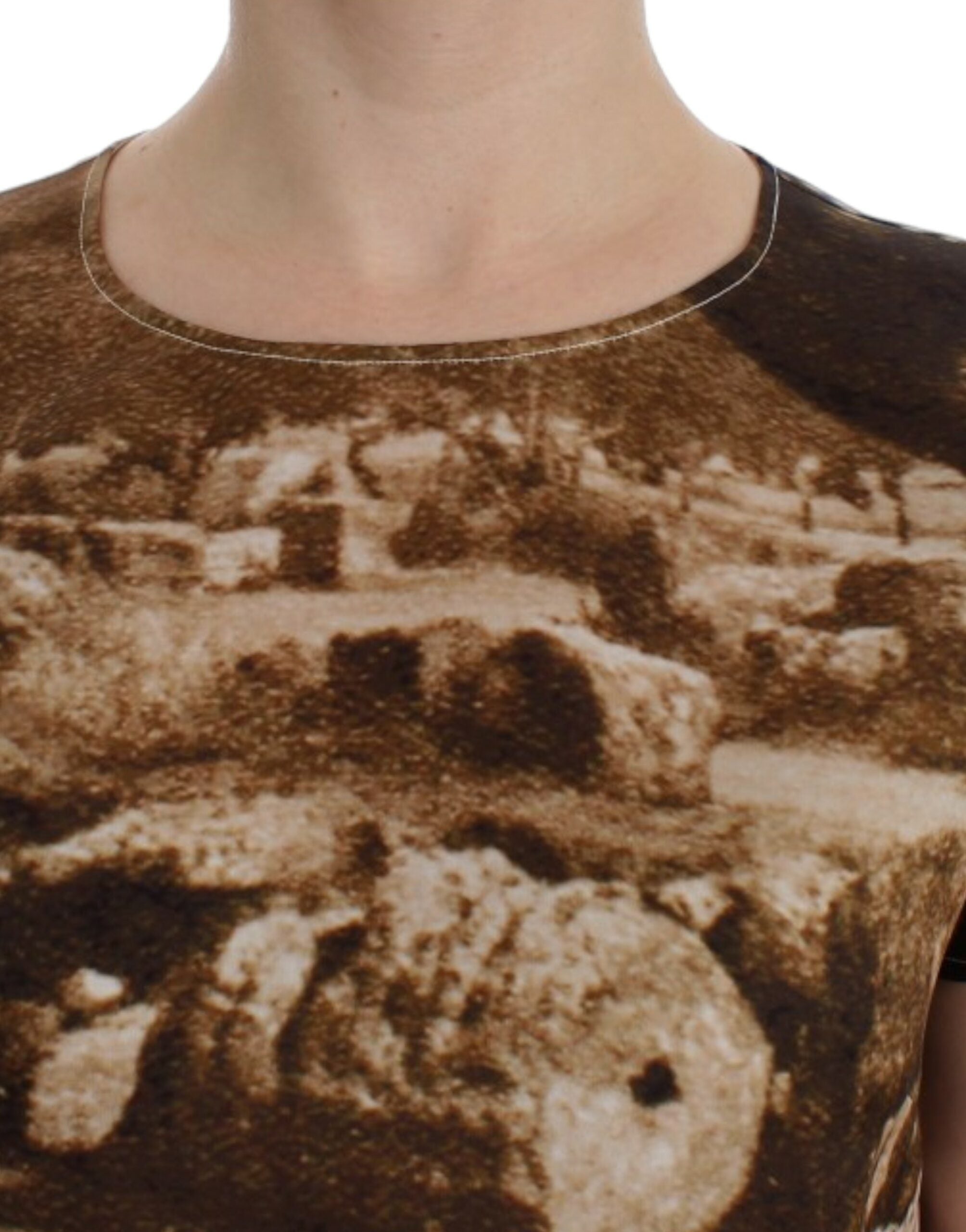 Enchanted Sicily Taormina Print Silk Blouse - ventzia