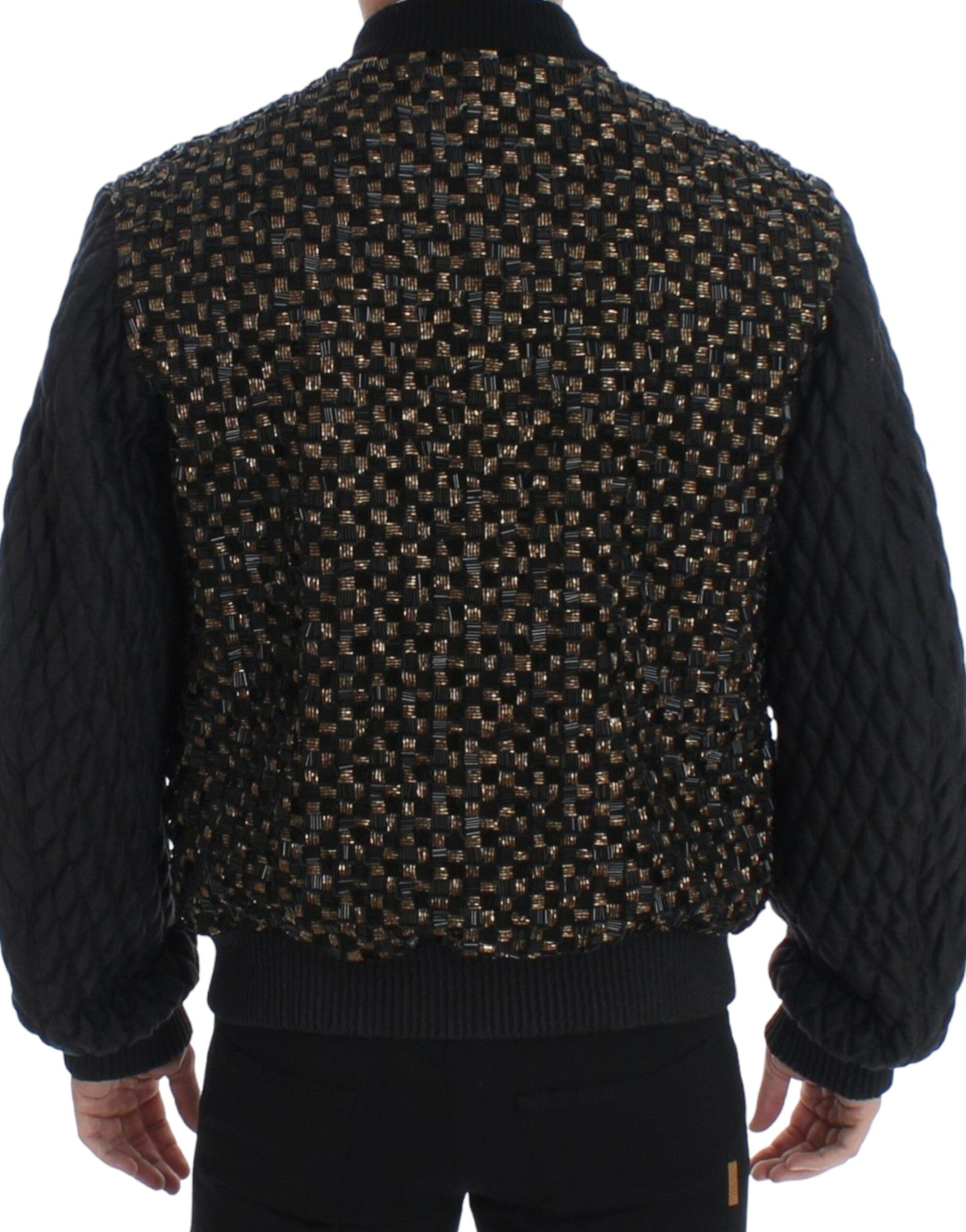Elegant Black Sequined Designer Jacket - ventzia