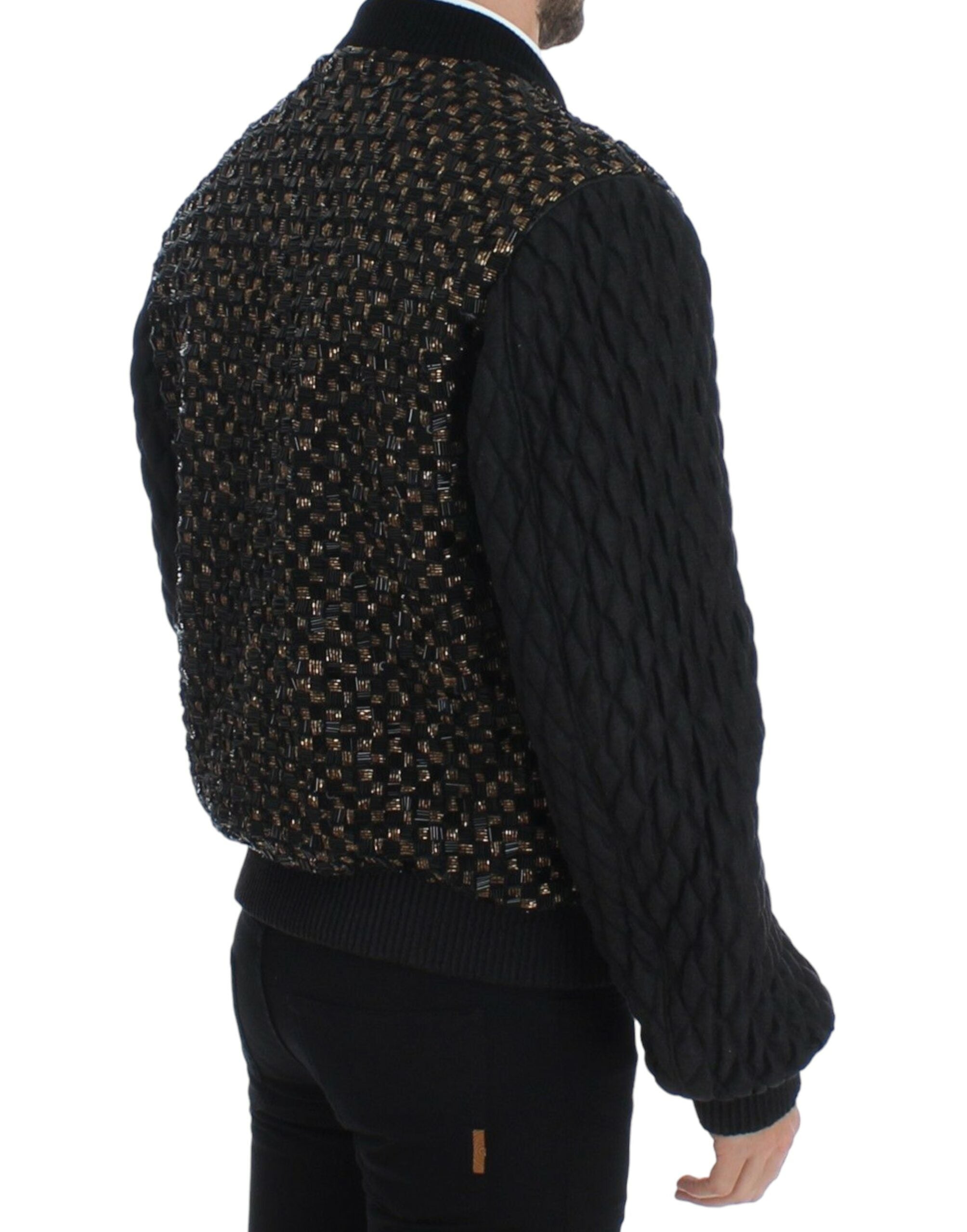 Elegant Black Sequined Designer Jacket - ventzia