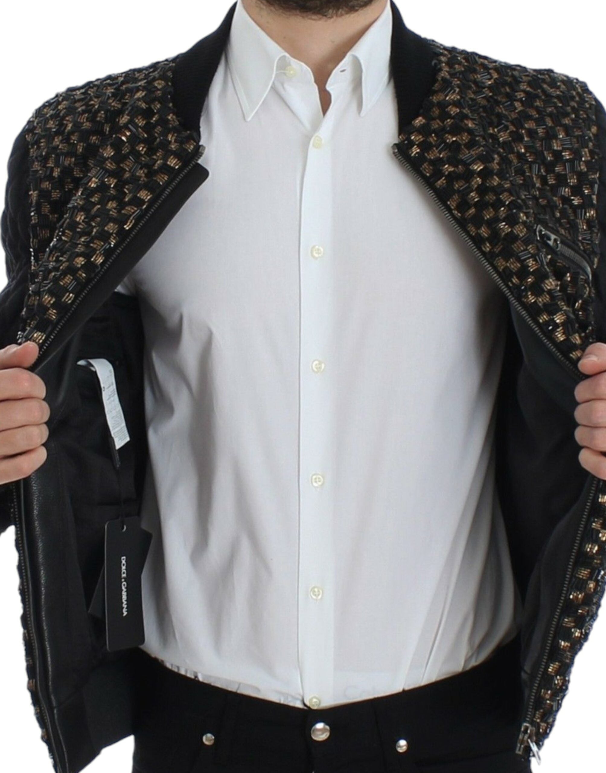 Elegant Black Sequined Designer Jacket - ventzia