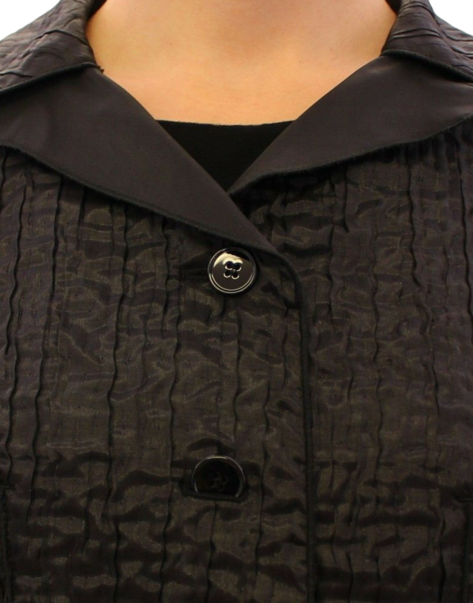 Elegant Black Bolero Shrug Jacket - ventzia