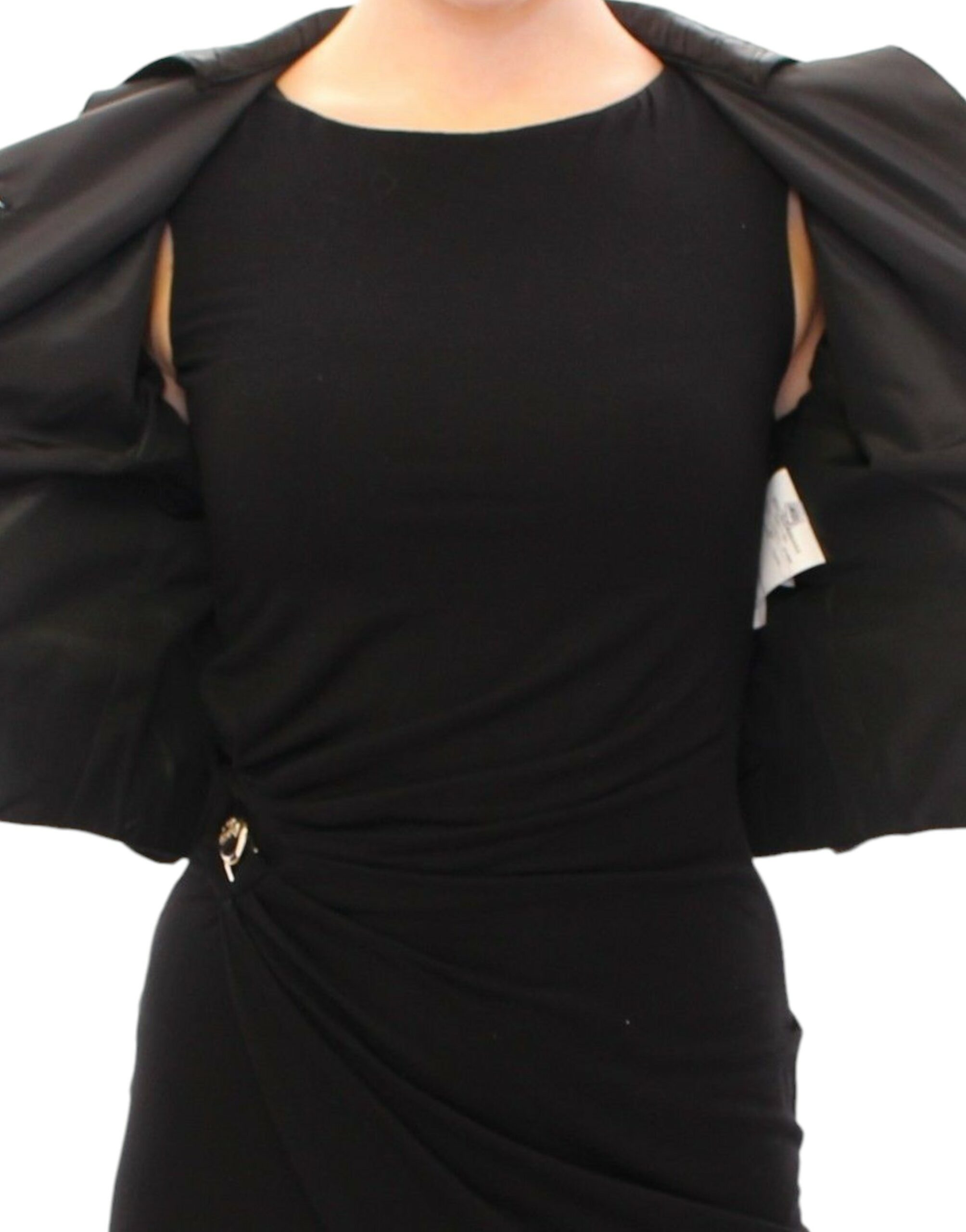 Elegant Black Bolero Shrug Jacket - ventzia