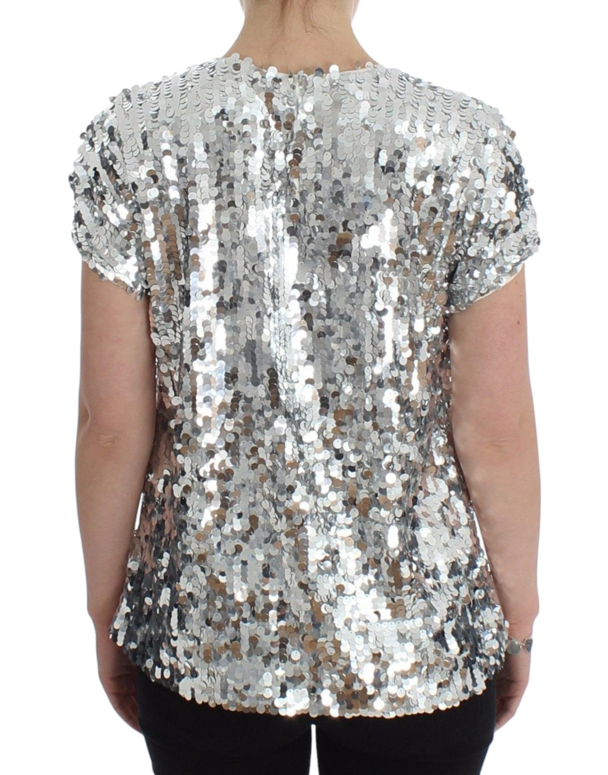 Enchanted Sicily Sequined Evening Blouse - ventzia