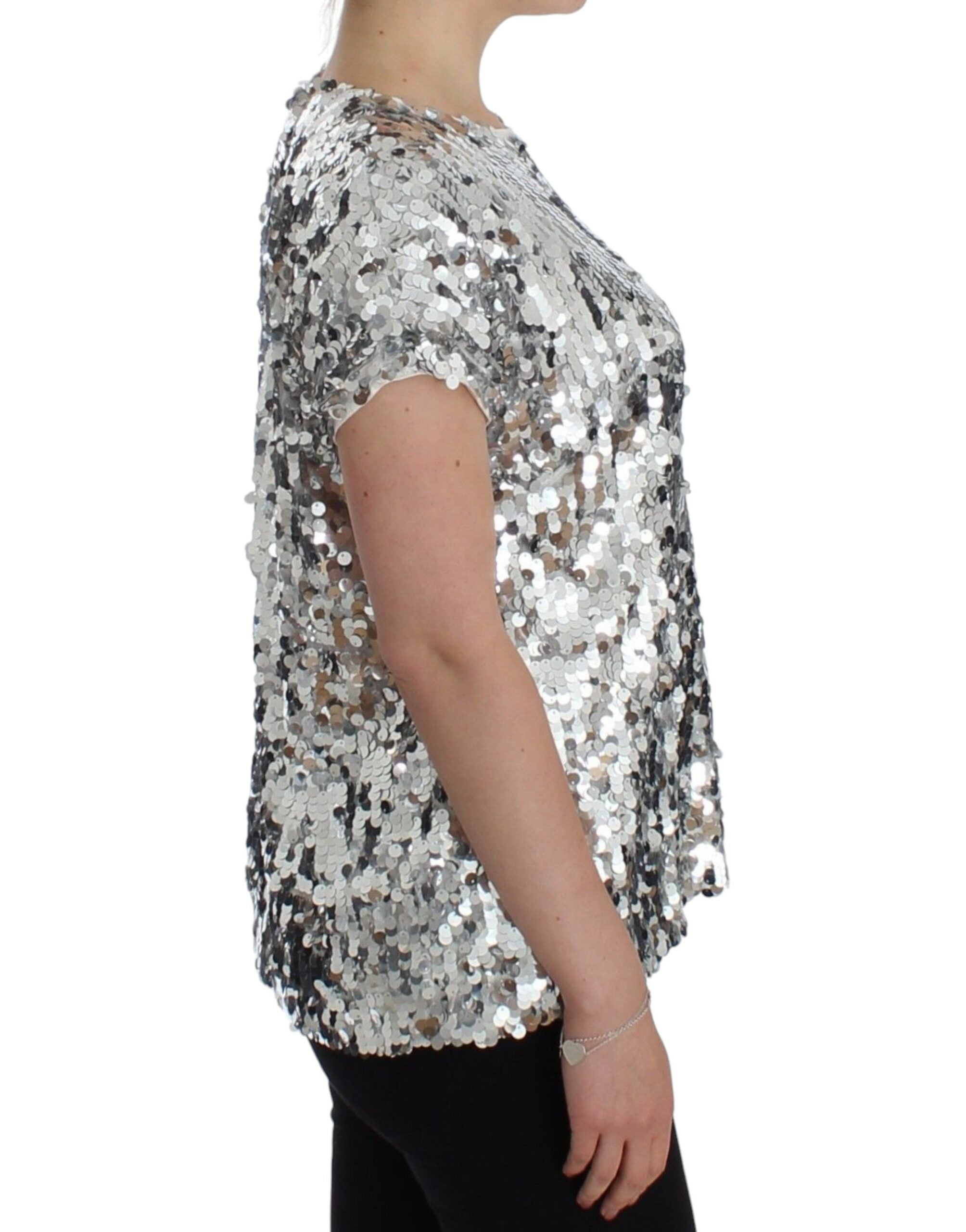 Enchanted Sicily Sequined Evening Blouse - ventzia