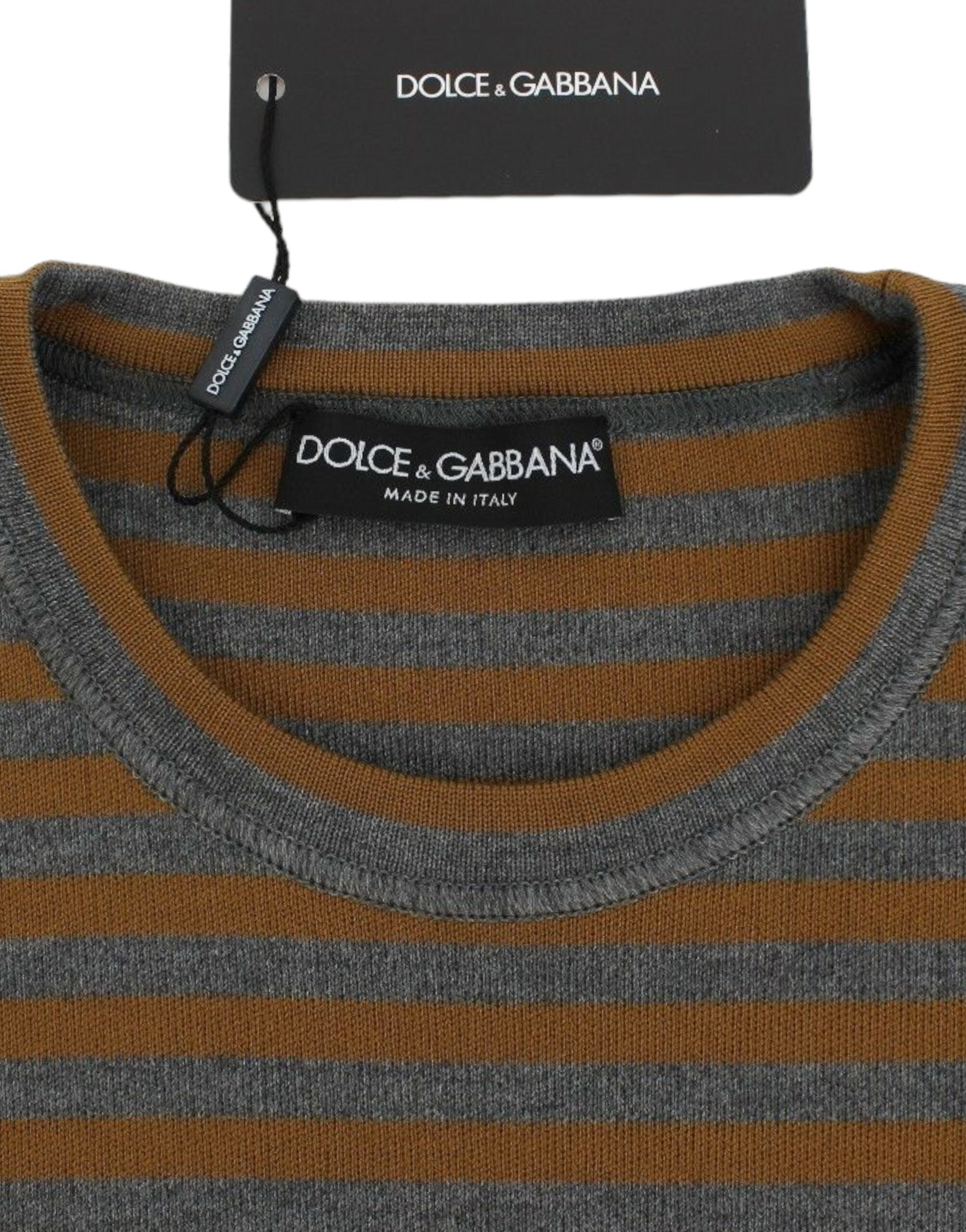 Yellow & Gray Striped Oversized Sweater - ventzia