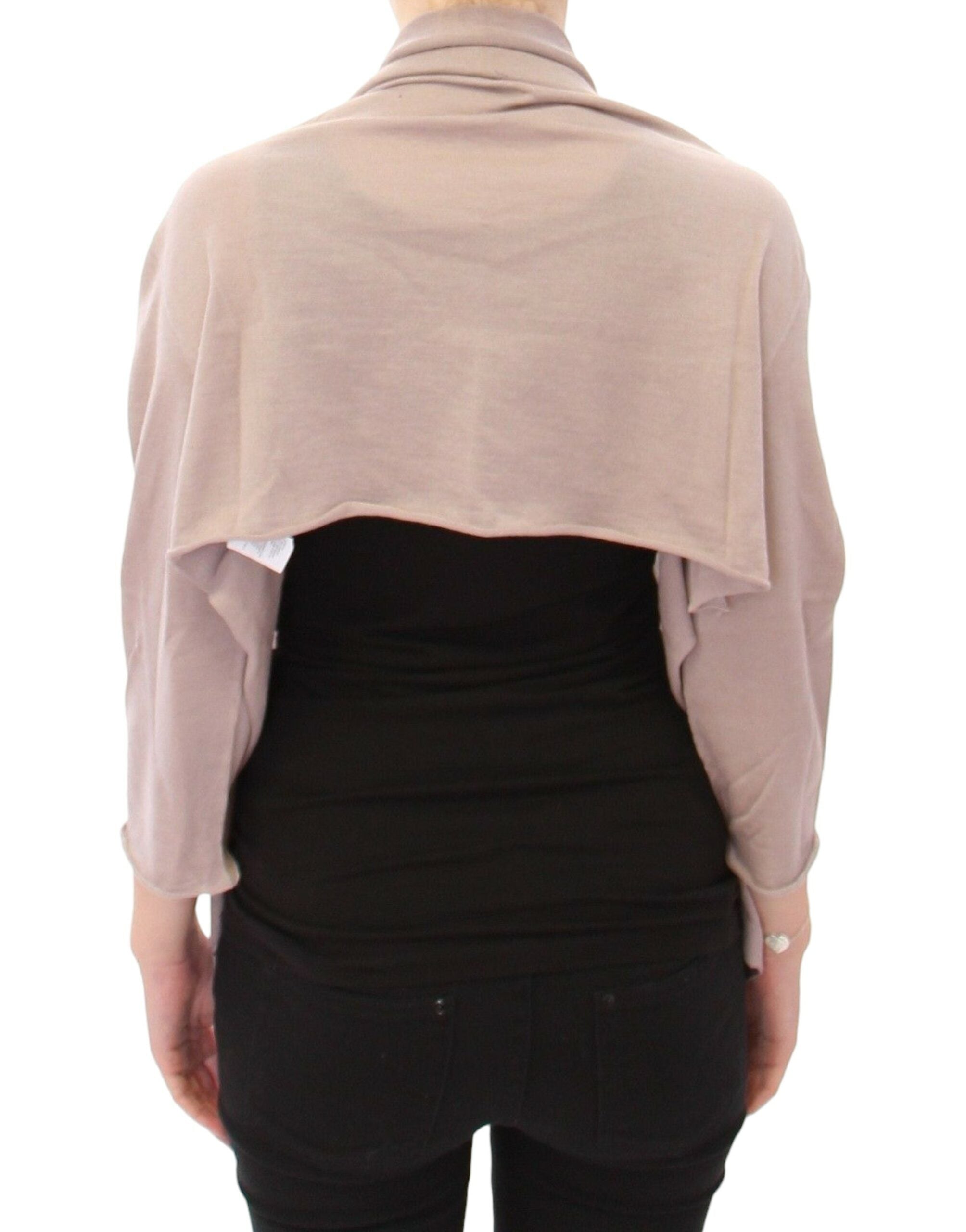 Elegant Cashmere-Silk Blend Light Knit Shrug - ventzia