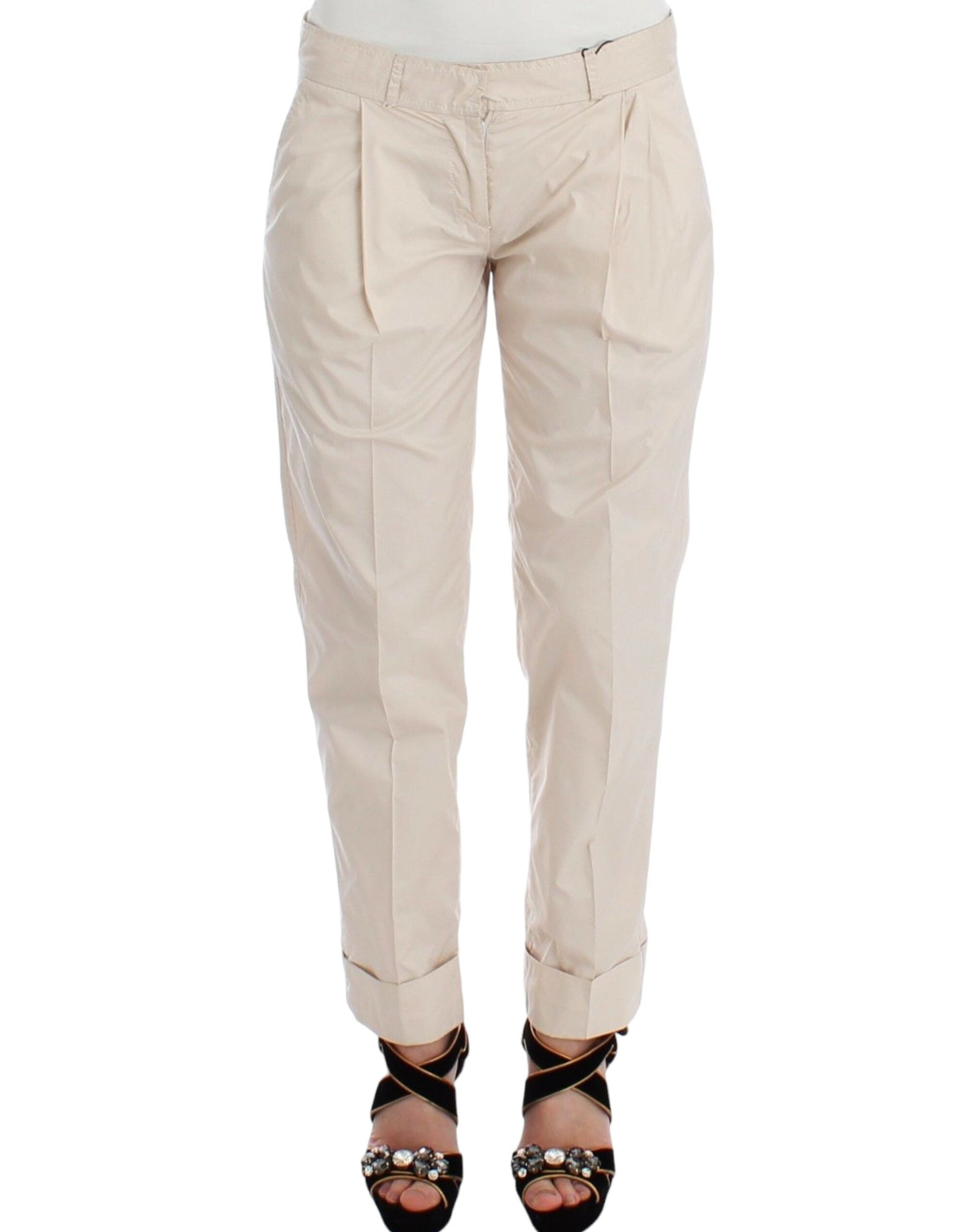 Chic Beige Chino Pants - Elegance Redefined - ventzia