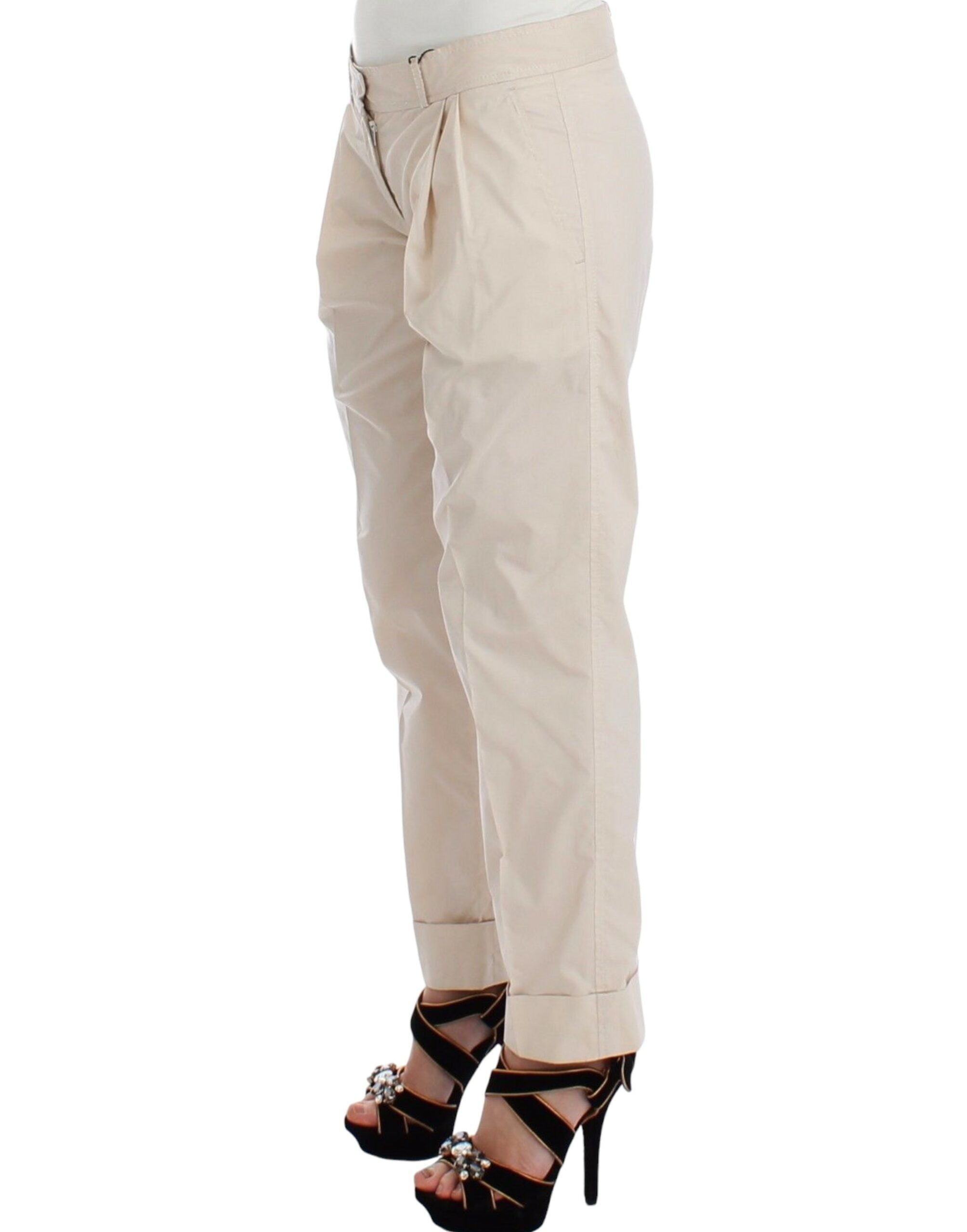 Chic Beige Chino Pants - Elegance Redefined - ventzia