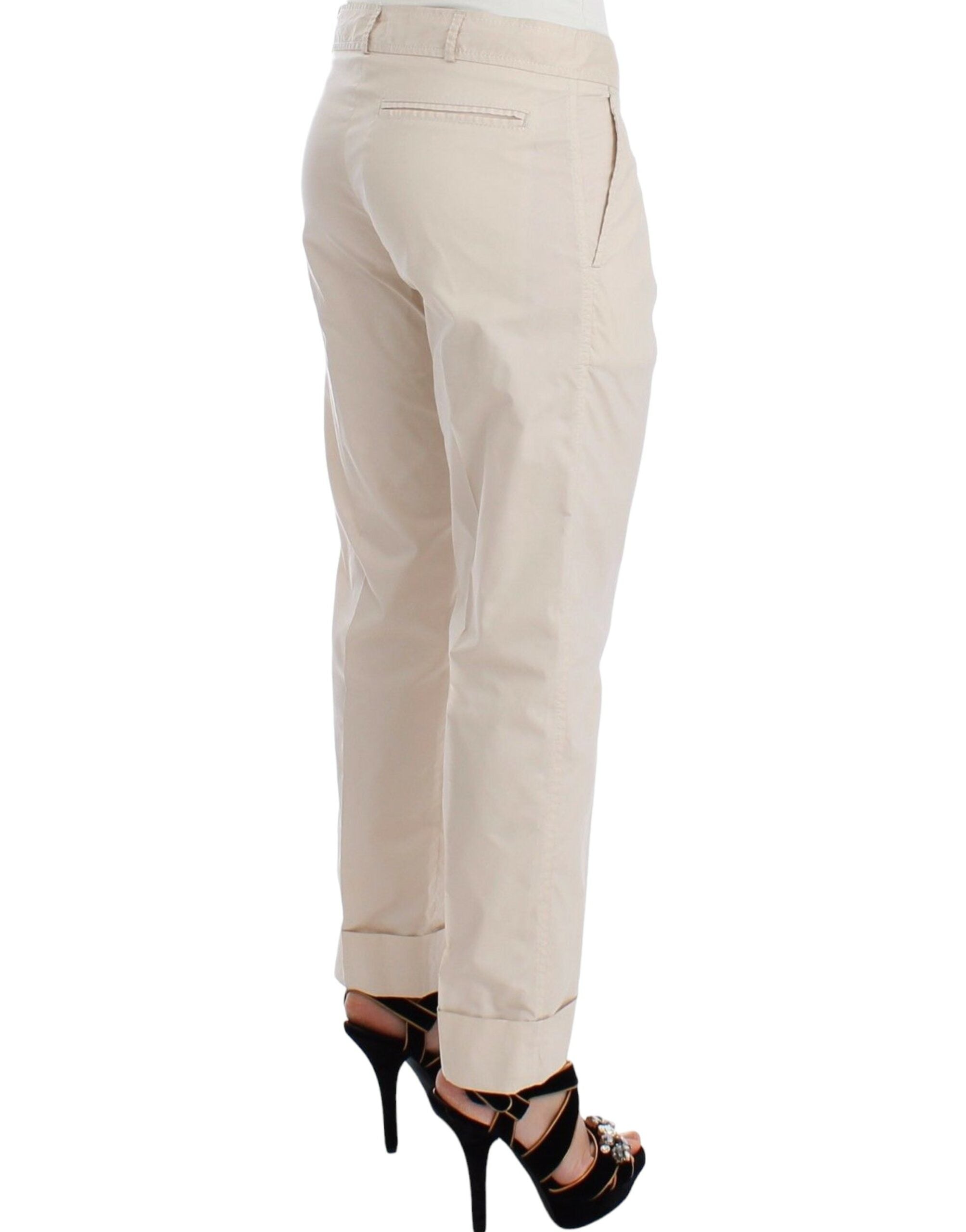 Chic Beige Chino Pants - Elegance Redefined - ventzia