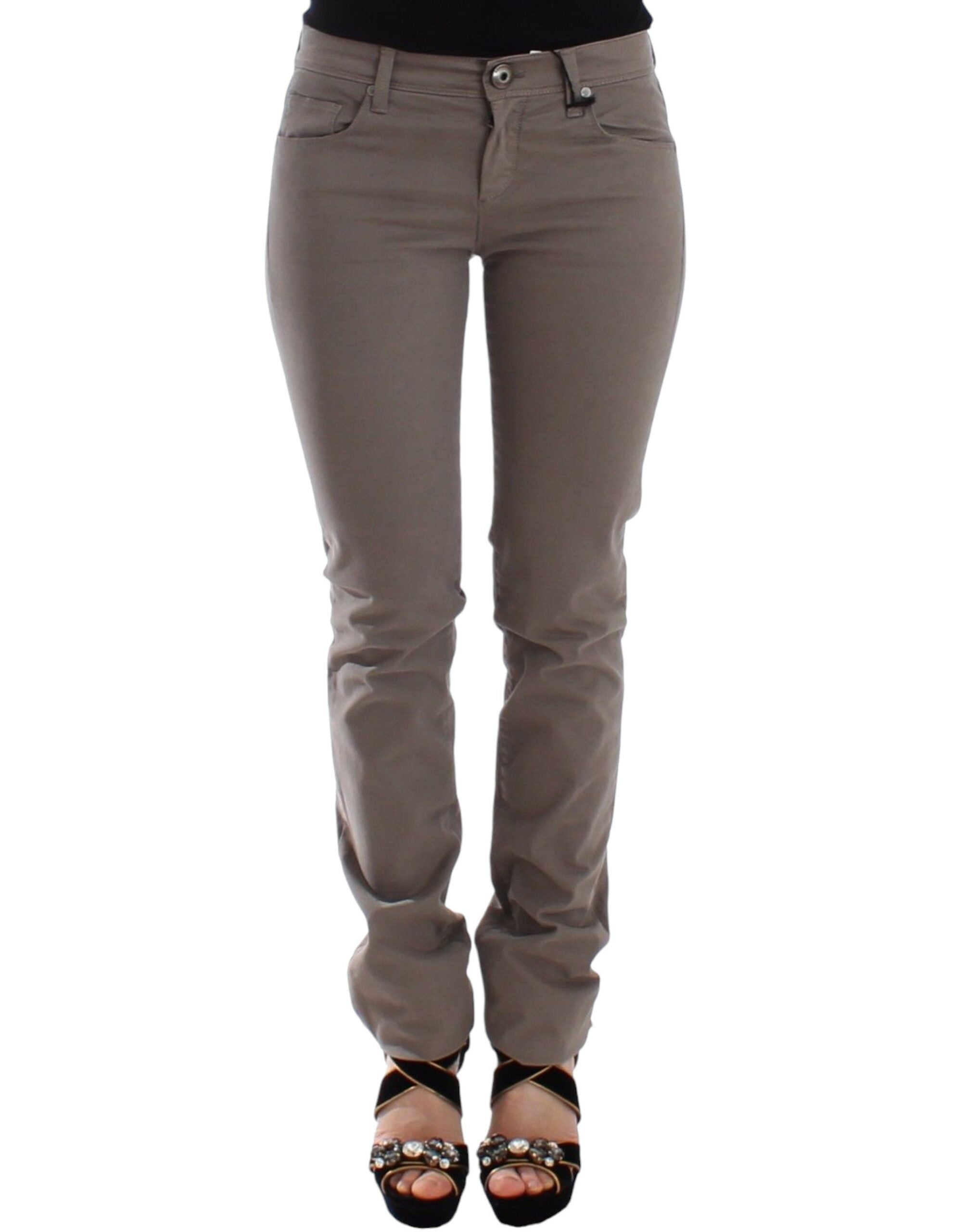 Chic Taupe Skinny Jeans for Elevated Style - ventzia