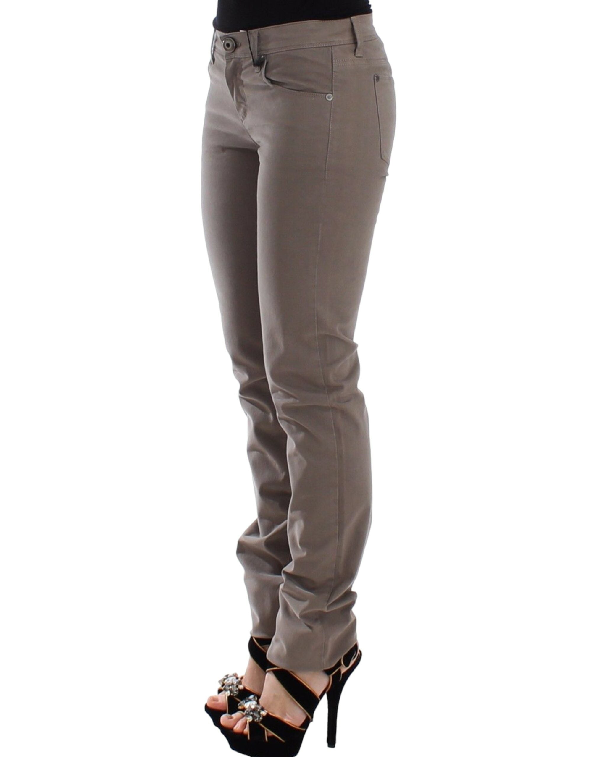 Chic Taupe Skinny Jeans for Elevated Style - ventzia