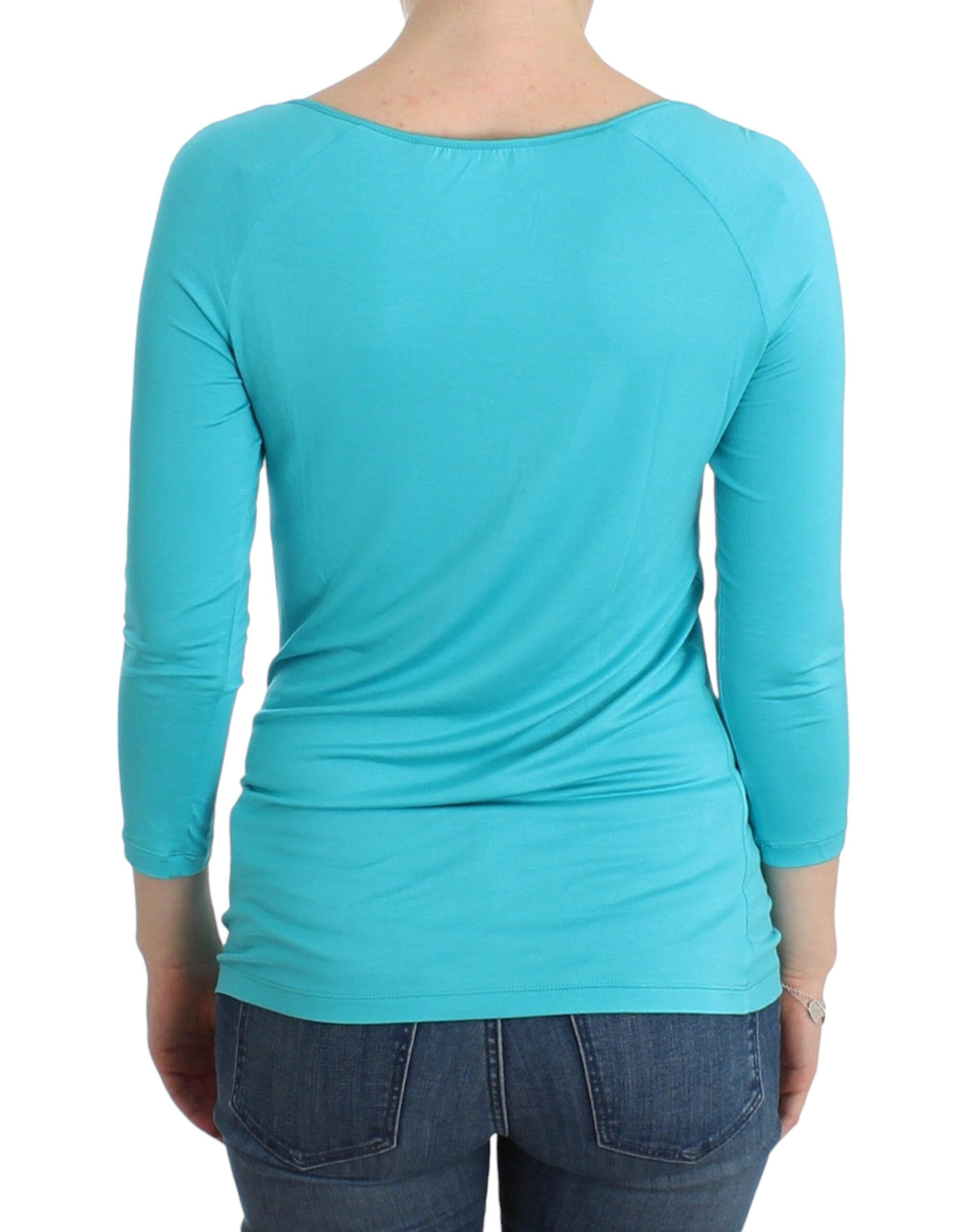 Elegant Blue Modal Blend Top - ventzia