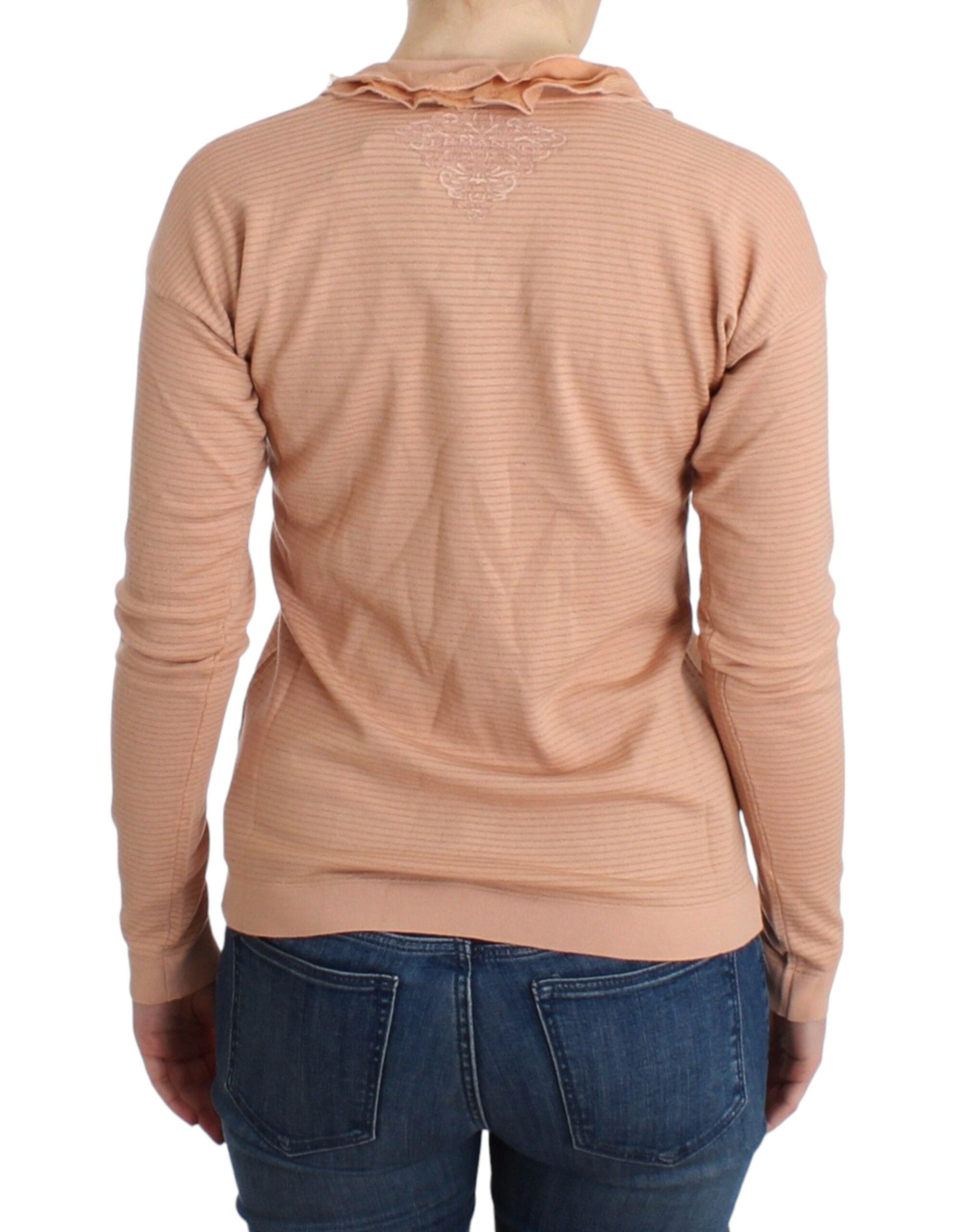 Chic Striped Wool Blend Orange Sweater - ventzia