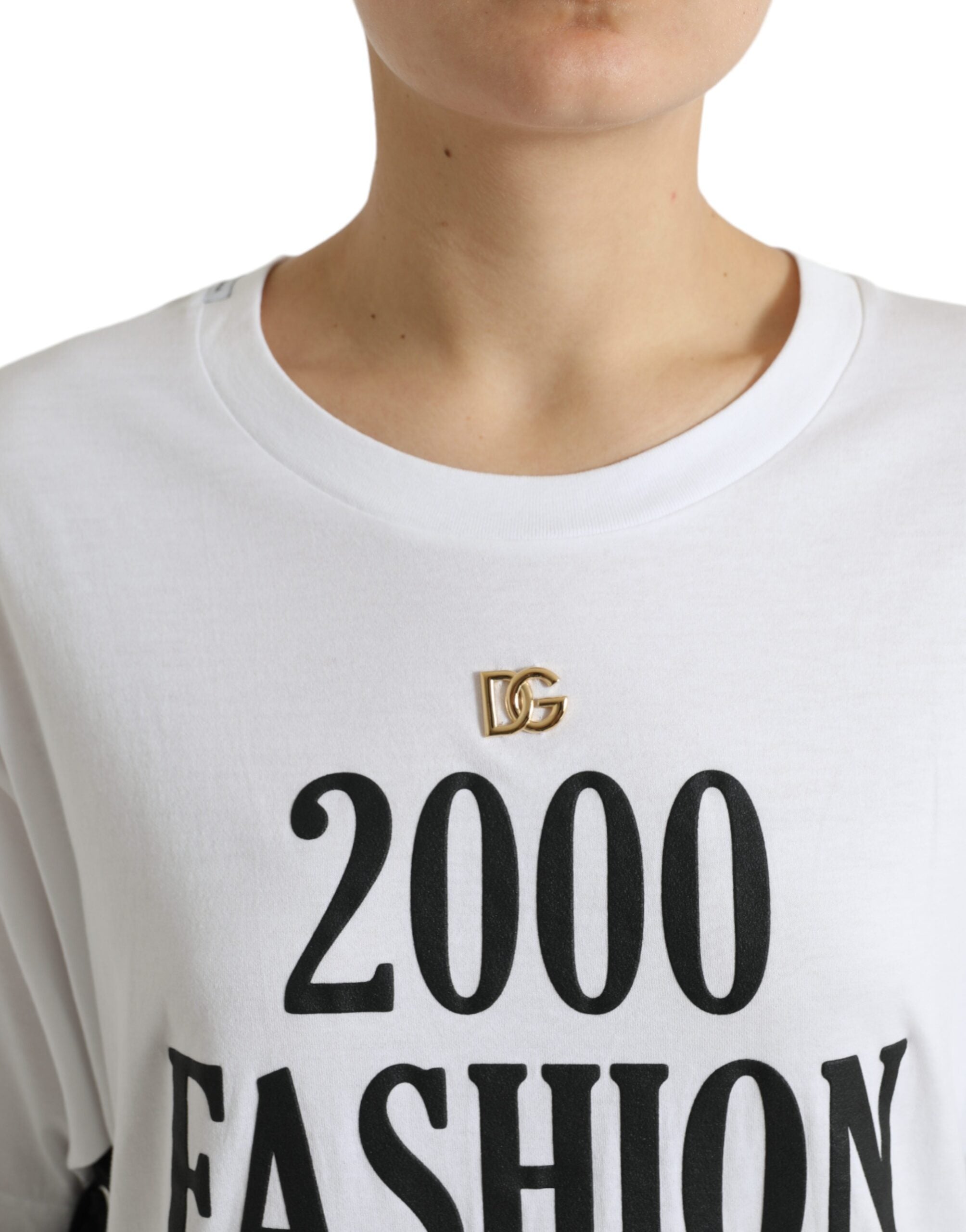White Slogan Print Lacing Detailed T-shirt - ventzia