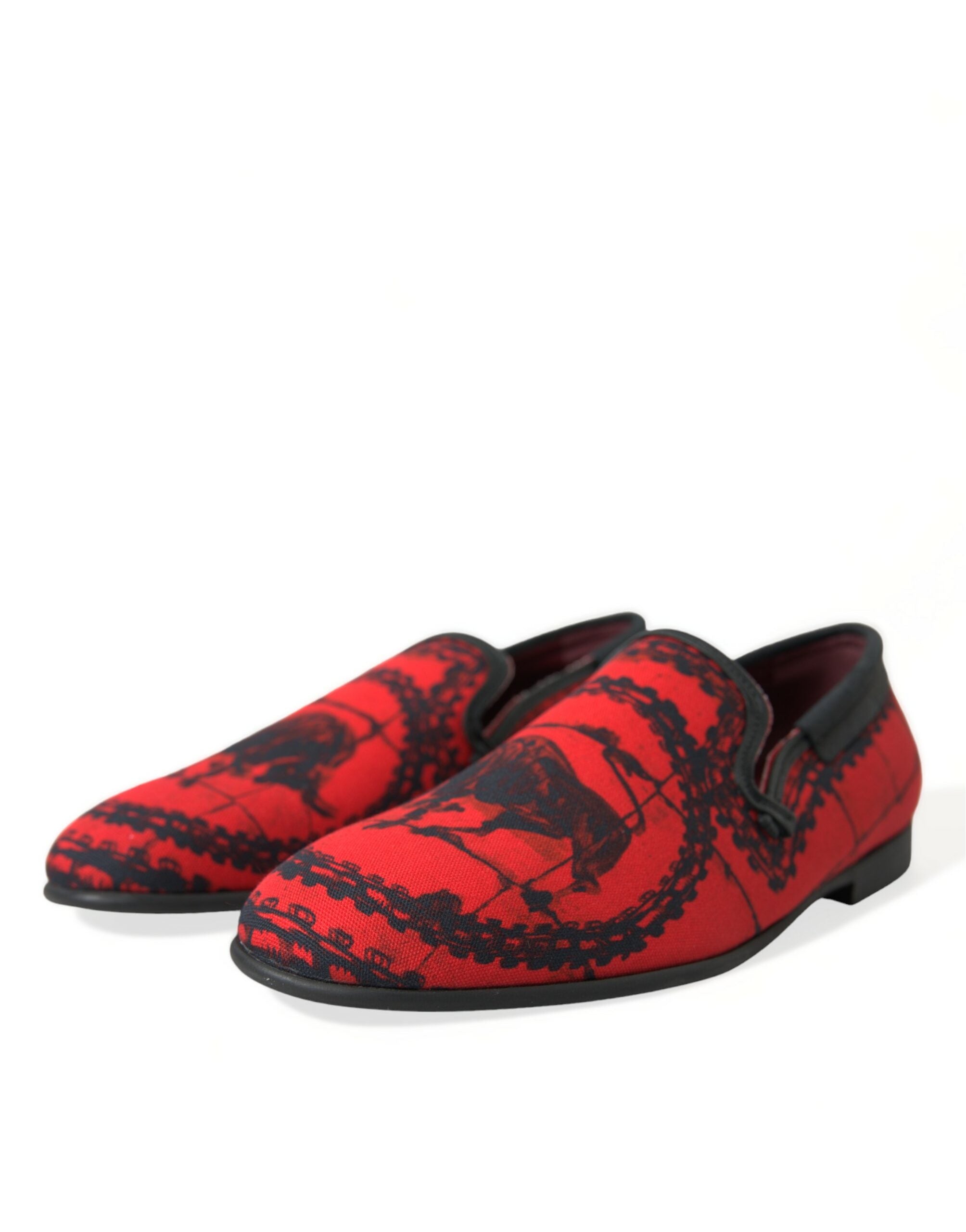 Red Black Torero Loafers Slippers Men Shoes - ventzia