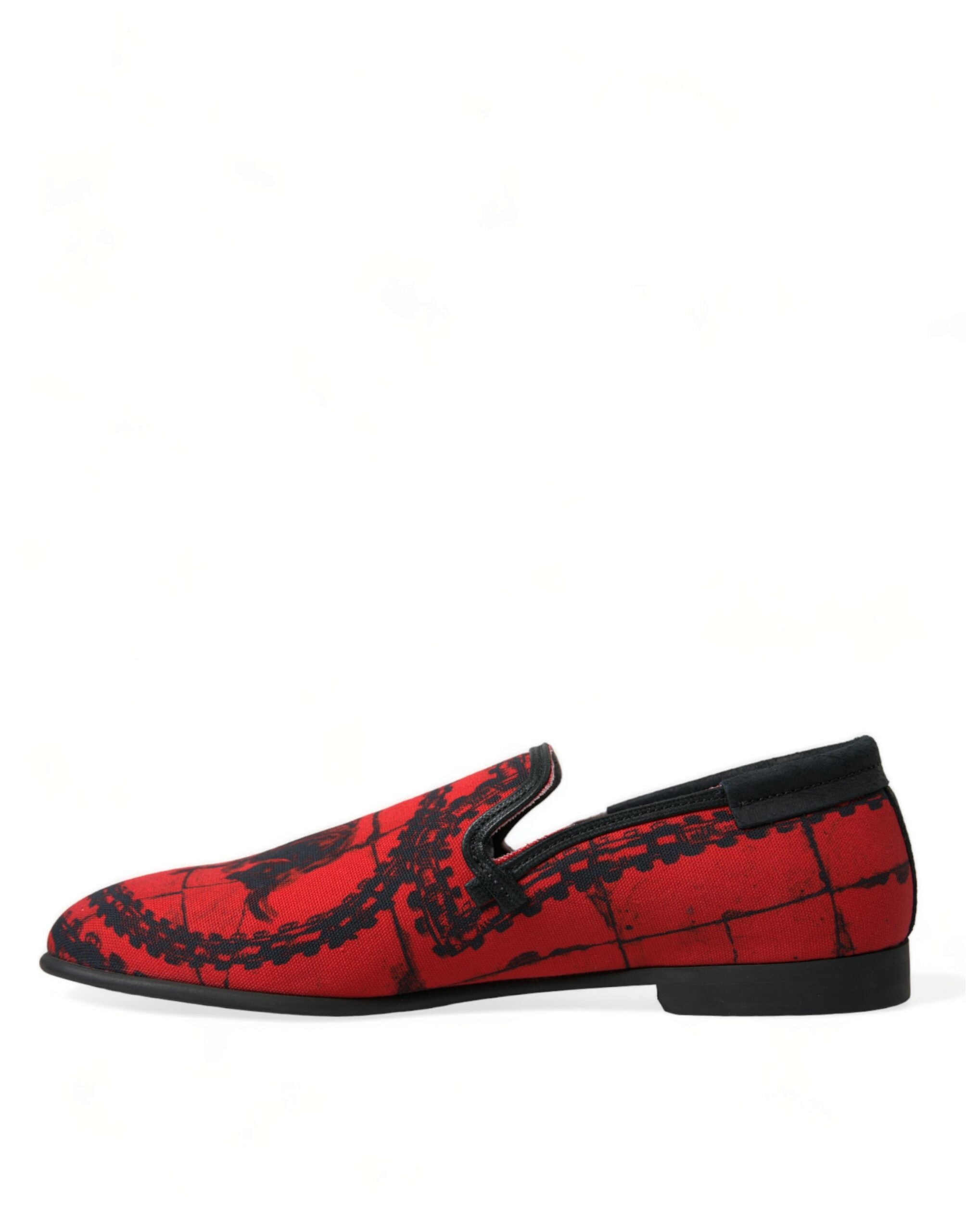 Red Black Torero Loafers Slippers Men Shoes - ventzia