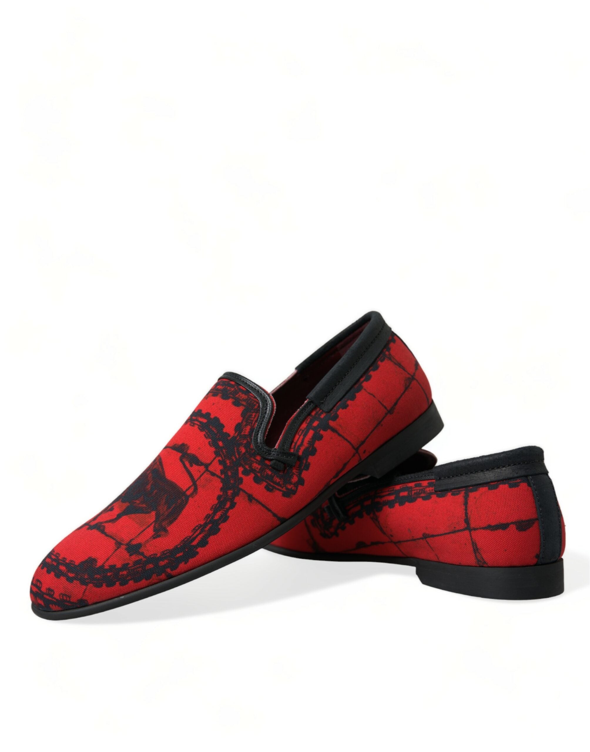 Red Black Torero Loafers Slippers Men Shoes - ventzia