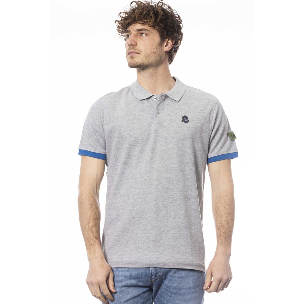 Gray Cotton Men Polo Shirt - ventzia
