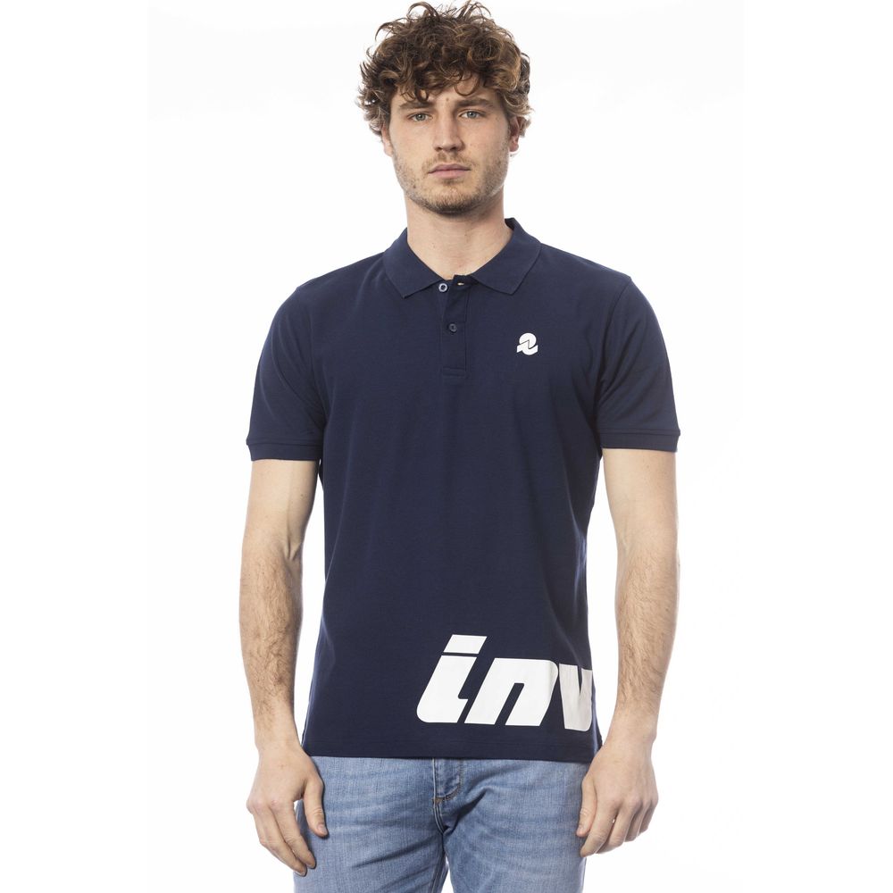 Blue Cotton Men Polo Shirt - ventzia