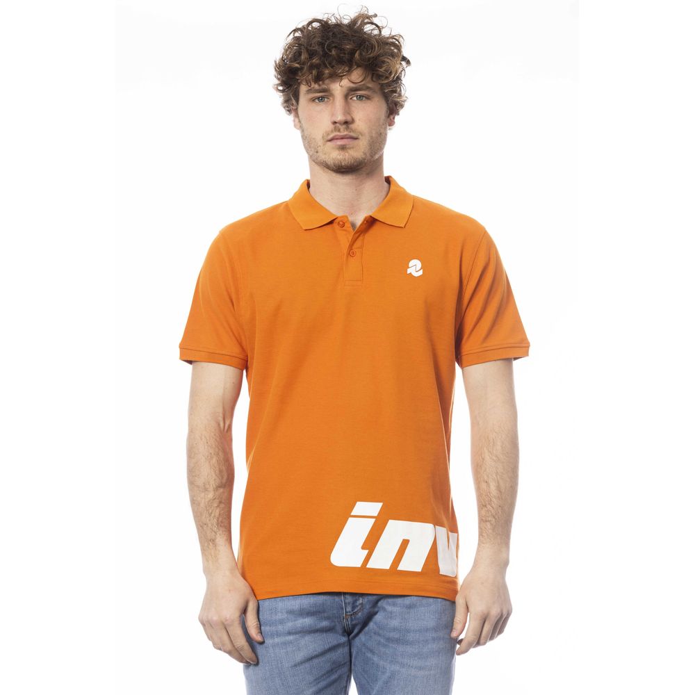 Orange Cotton Men Polo Shirt - ventzia
