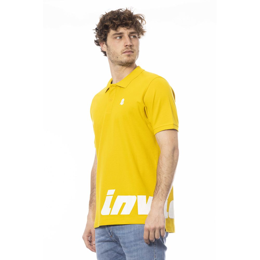 Yellow Cotton Men Polo Shirt - ventzia