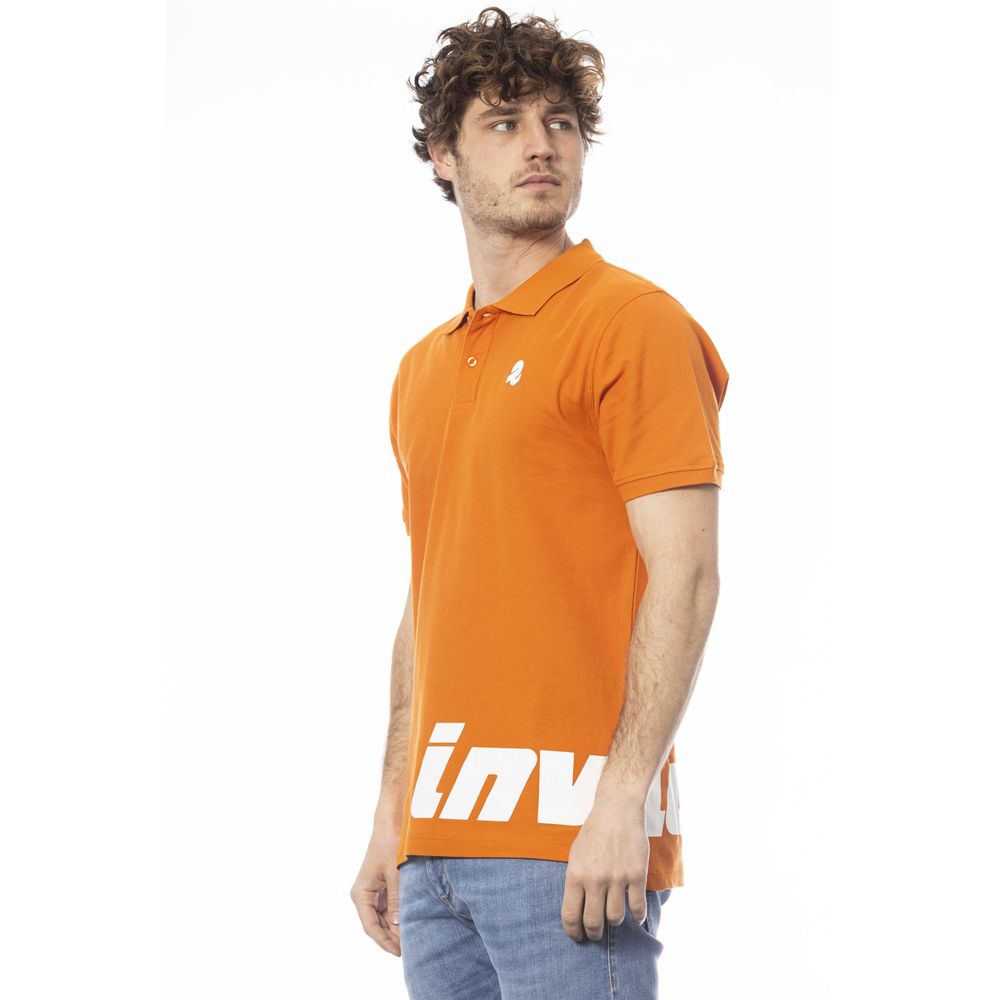 Orange Cotton Men Polo Shirt - ventzia
