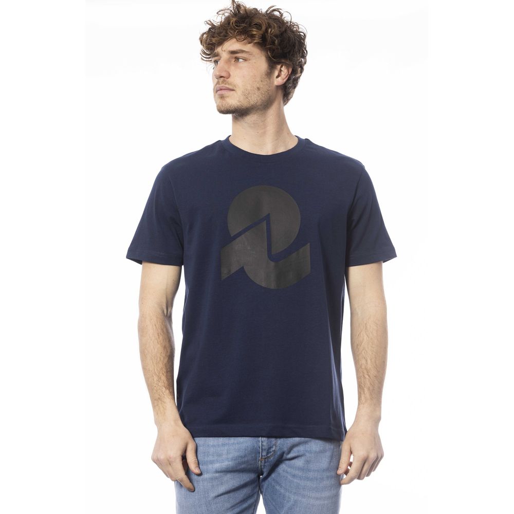 Blue Cotton Men T-Shirt - ventzia
